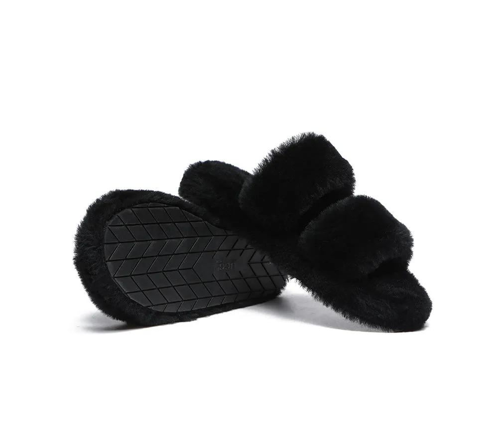 AUSTRALIAN SHEPHERD® UGG Women Double Strap Fluffy Slides Jessica sold by UGG Express product image thumbnail 3