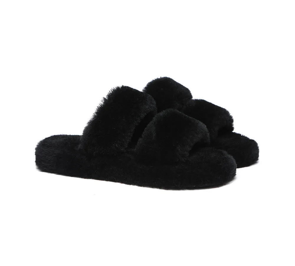 AUSTRALIAN SHEPHERD® UGG Women Double Strap Fluffy Slides Jessica sold by UGG Express product image thumbnail 2