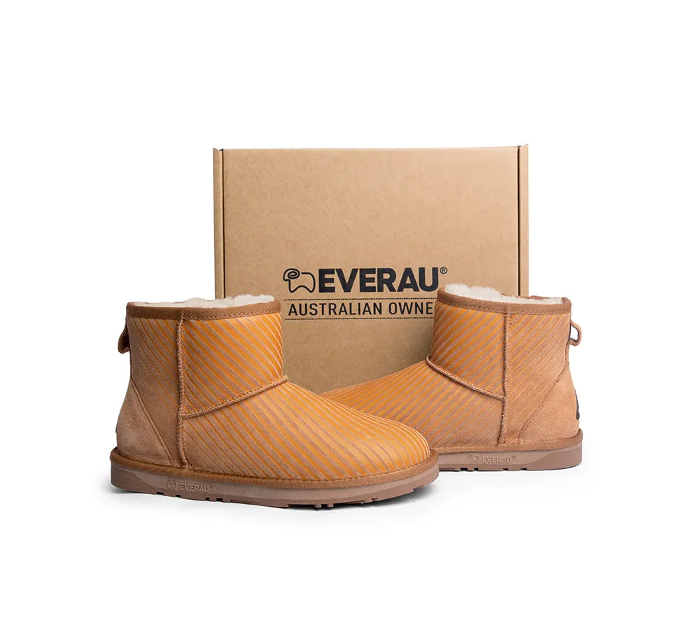 EVERAU® UGG Boots Sheepskin Wool Yellow Diagonal Stripe Print Mini Classic Suede EU41 sold by UGG Express product image thumbnail 3