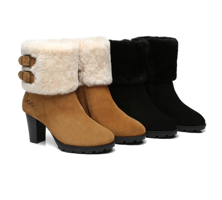 AUSTRALIAN SHEPHERD® UGG Boots Women Shearling Zipper Heel Candice sold by UGG Express