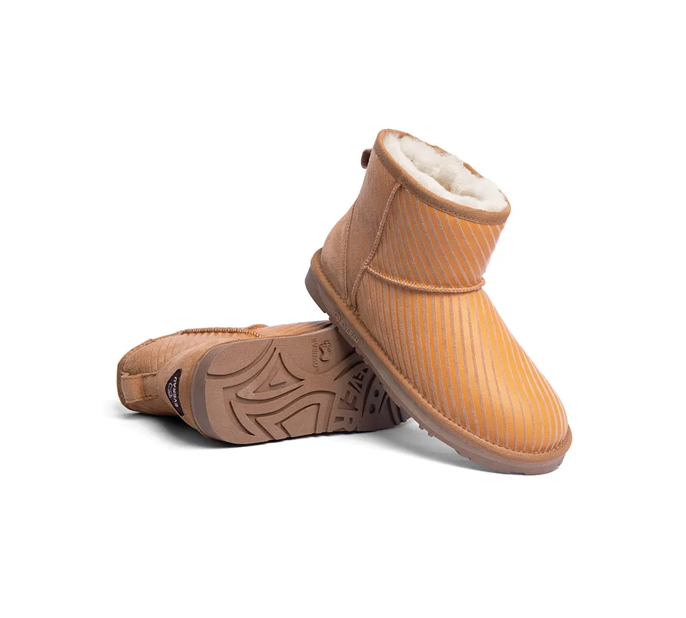 EVERAU® UGG Boots Sheepskin Wool Yellow Diagonal Stripe Print Mini Classic Suede EU41 sold by UGG Express product image thumbnail 2