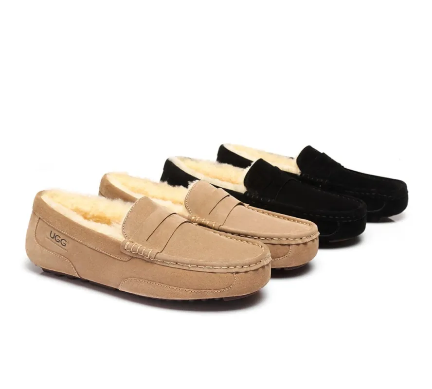 AUSTRALIAN SHEPHERD® UGG Men Sheepskin Wool Casual Moccasins sold by UGG Express