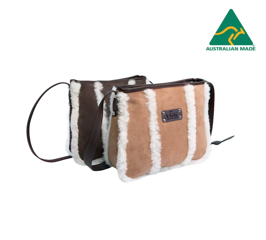 Women Sheepskin Wool Zip Shearling Lined Over Shoulder Bag sold by UGG Express