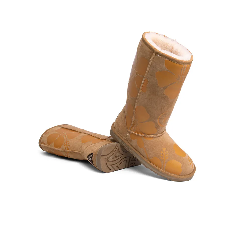 EVERAU® UGG Boots Sheepskin Wool Yellow Floral Print Tall Classic Suede EU41 sold by UGG Express product image thumbnail 2