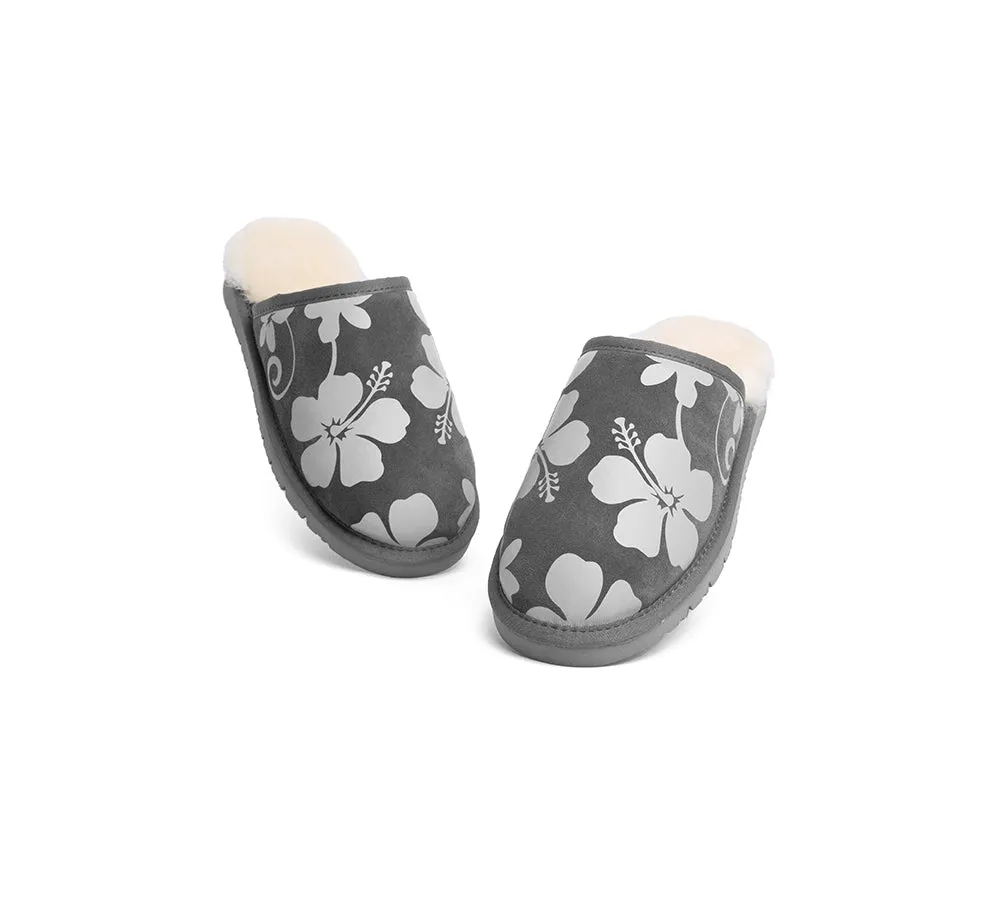 EVERAU® UGG Slippers Sheepskin Wool Grey Floral Print Suede Cruz EU39 sold by UGG Express product image thumbnail 4