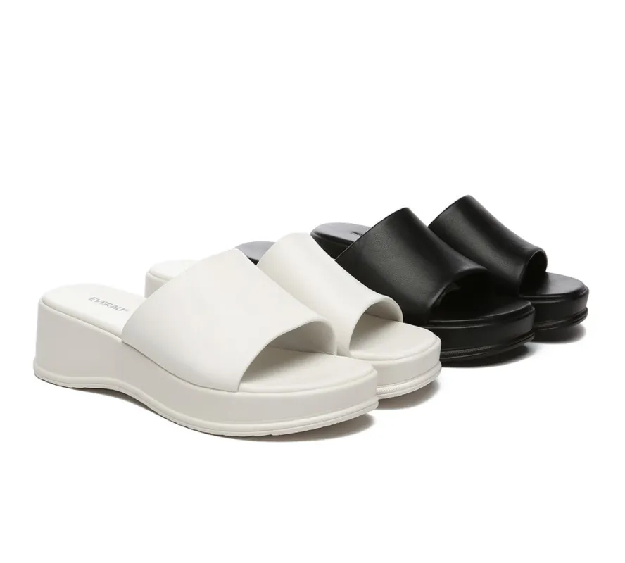EVERAU® Women Leather Platform Wedge Slides Fiona sold by UGG Express