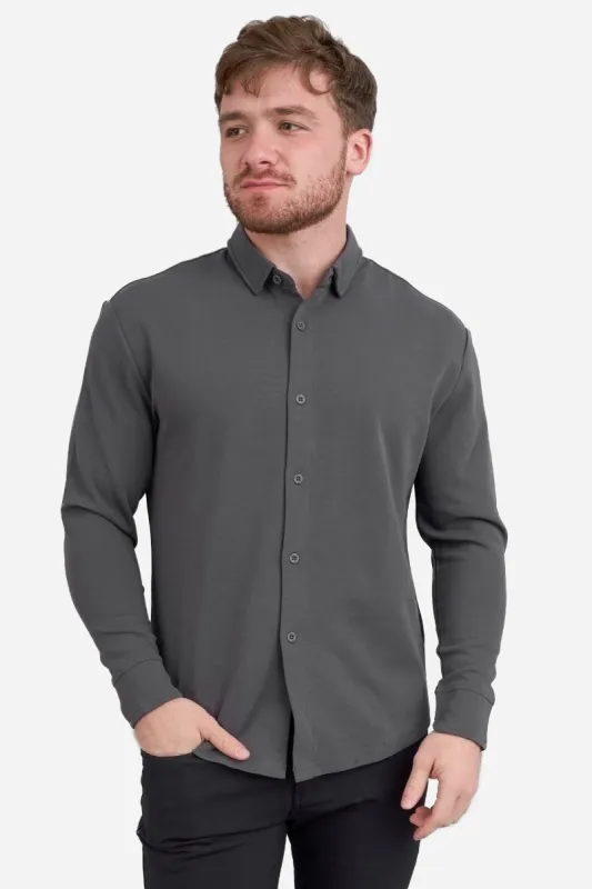 Flex Button Down Shirt Charcoal sold by Under 510