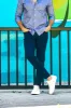 Super Stretch Performance Pants 5 Pocket Navy sold by Under 510