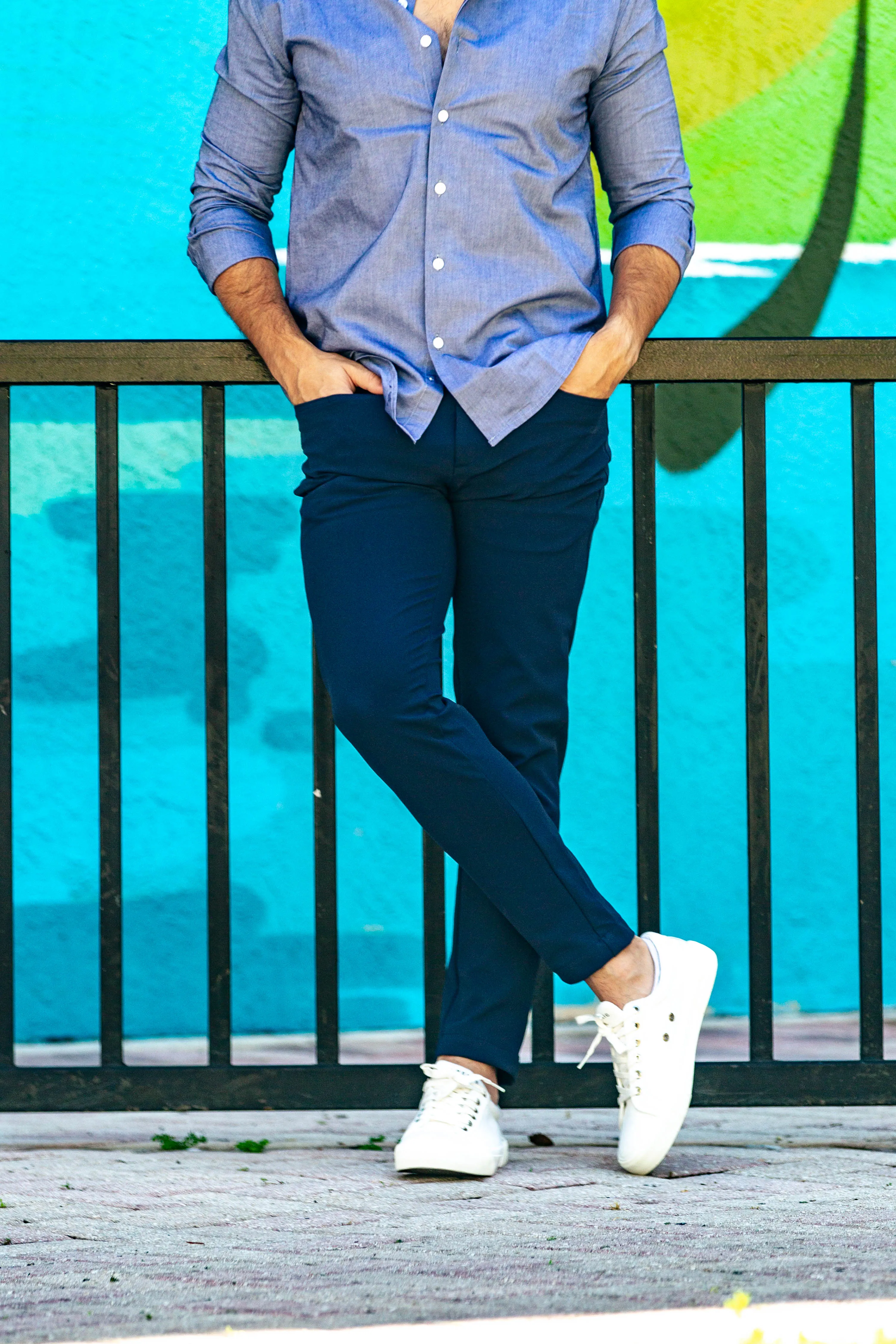 Super Stretch Performance Pants 5 Pocket Navy sold by Under 510 product image thumbnail 3