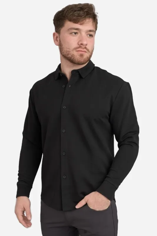 Flex Button Down Shirt Black sold by Under 510