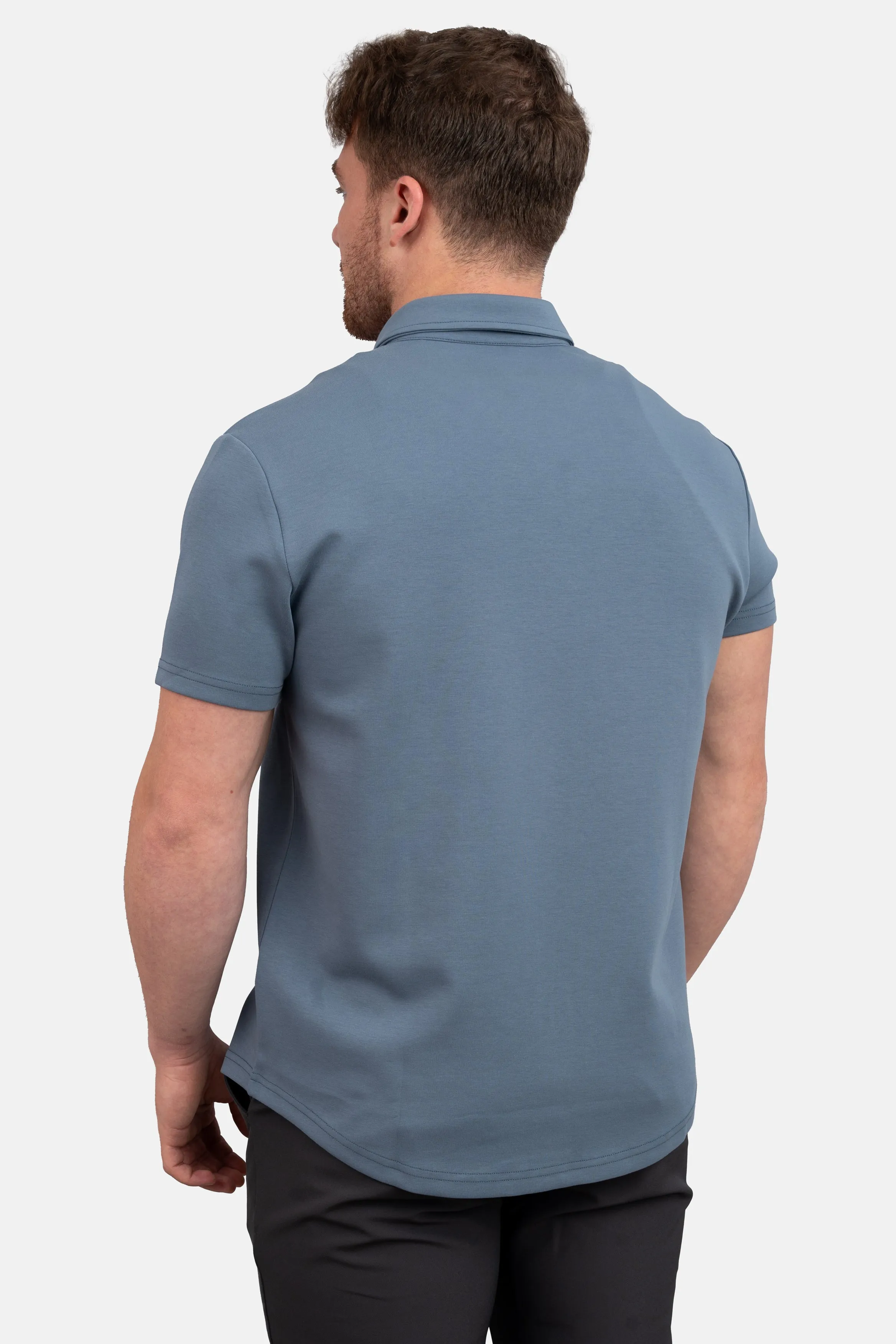 Flex Short Sleeve Button Down Shirt Steel Blue sold by Under 510 product image thumbnail 4