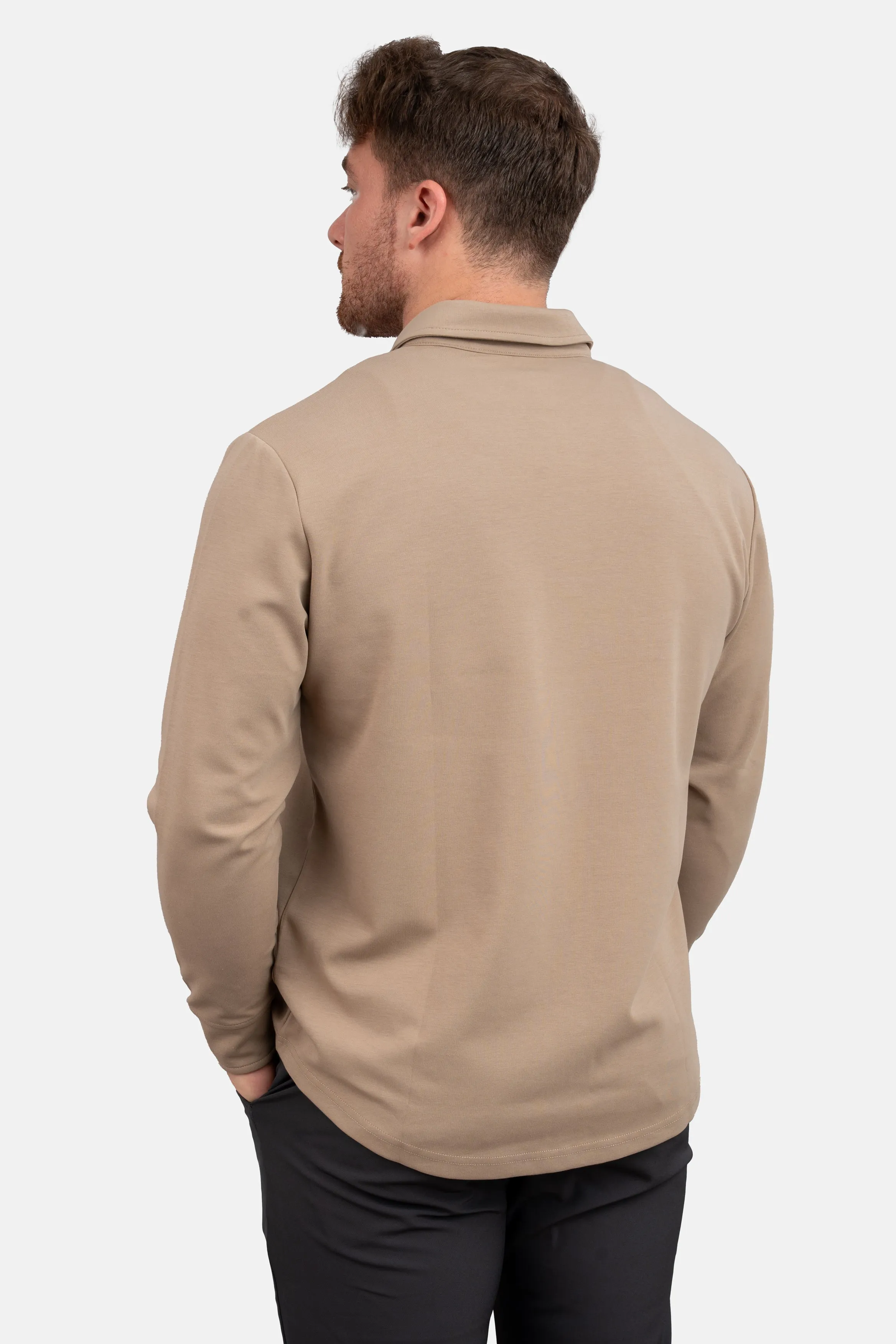 Flex Button Down Shirt Taupe sold by Under 510 product image thumbnail 4
