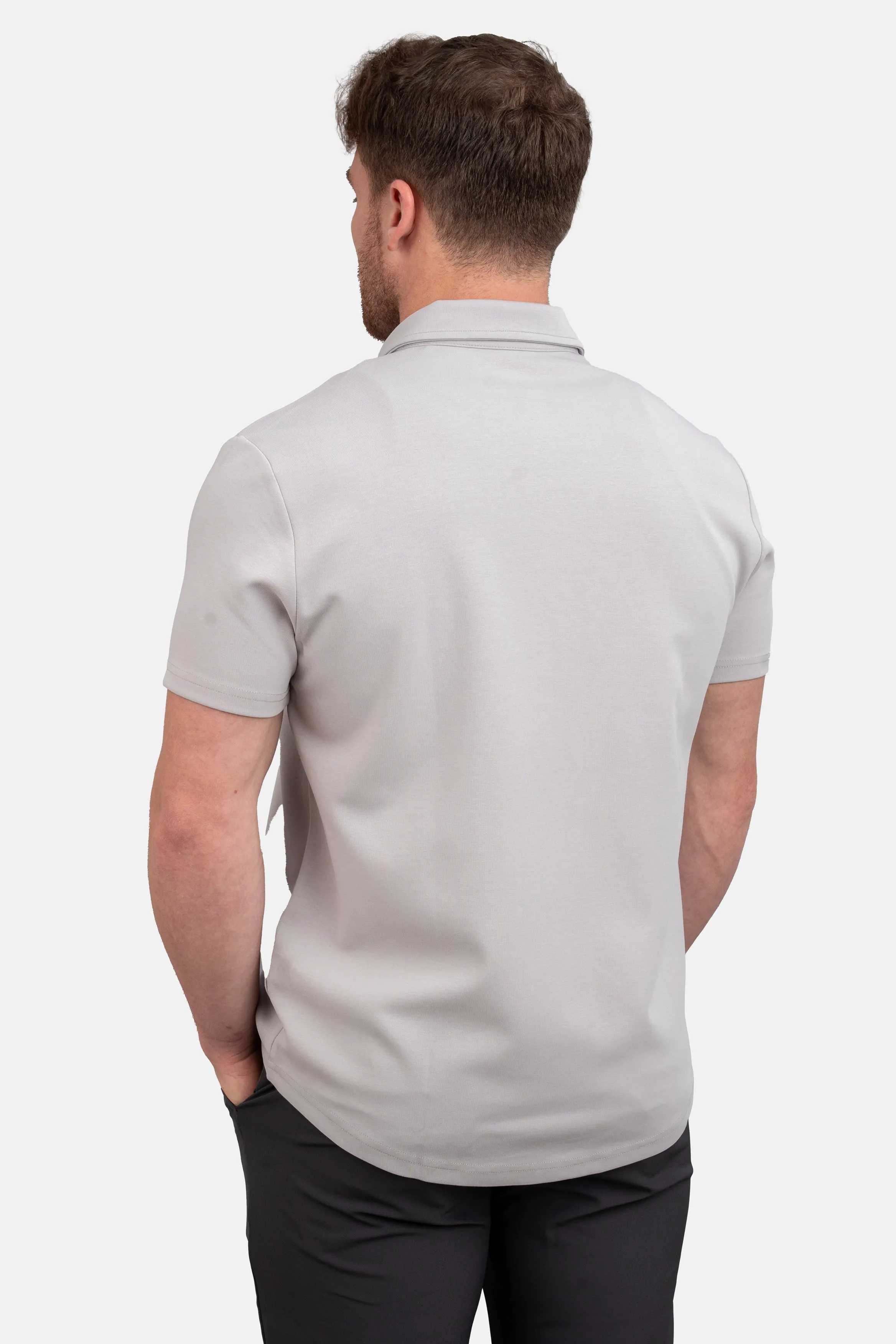 Flex Short Sleeve Button Down Shirt Gray Mist sold by Under 510 product image thumbnail 3