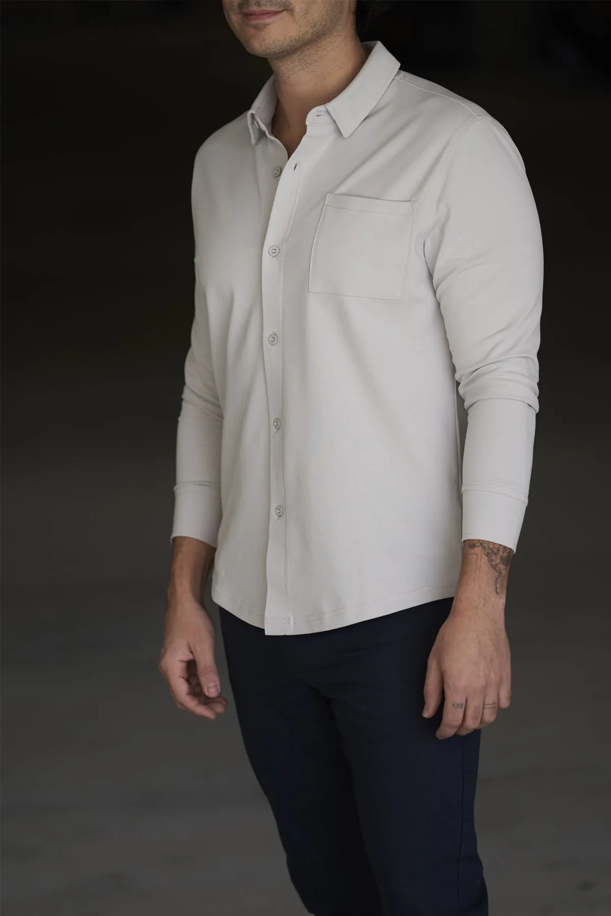 Performance Pique Button Down Shirt Mist sold by Under 510 product image thumbnail 4