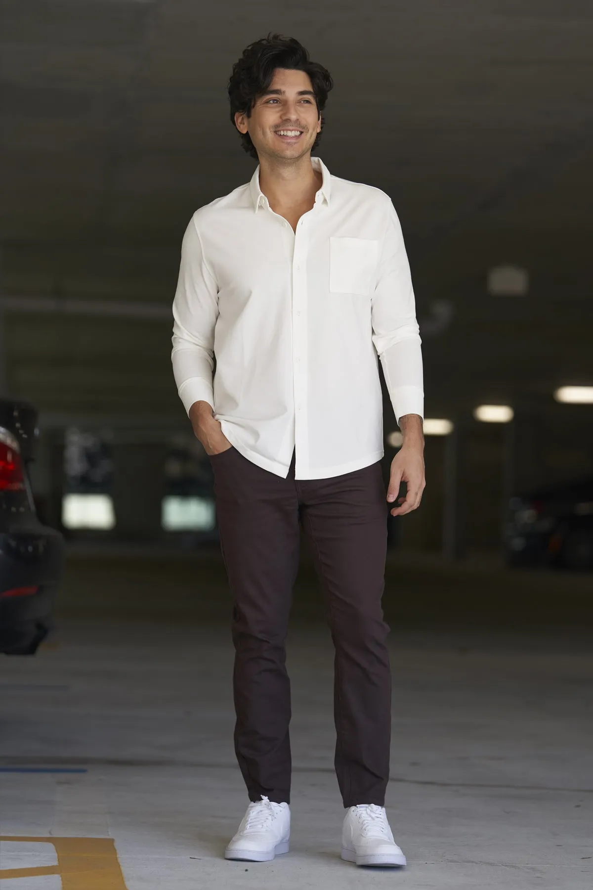 Performance Pique Button Down Shirt White sold by Under 510 product image thumbnail 2