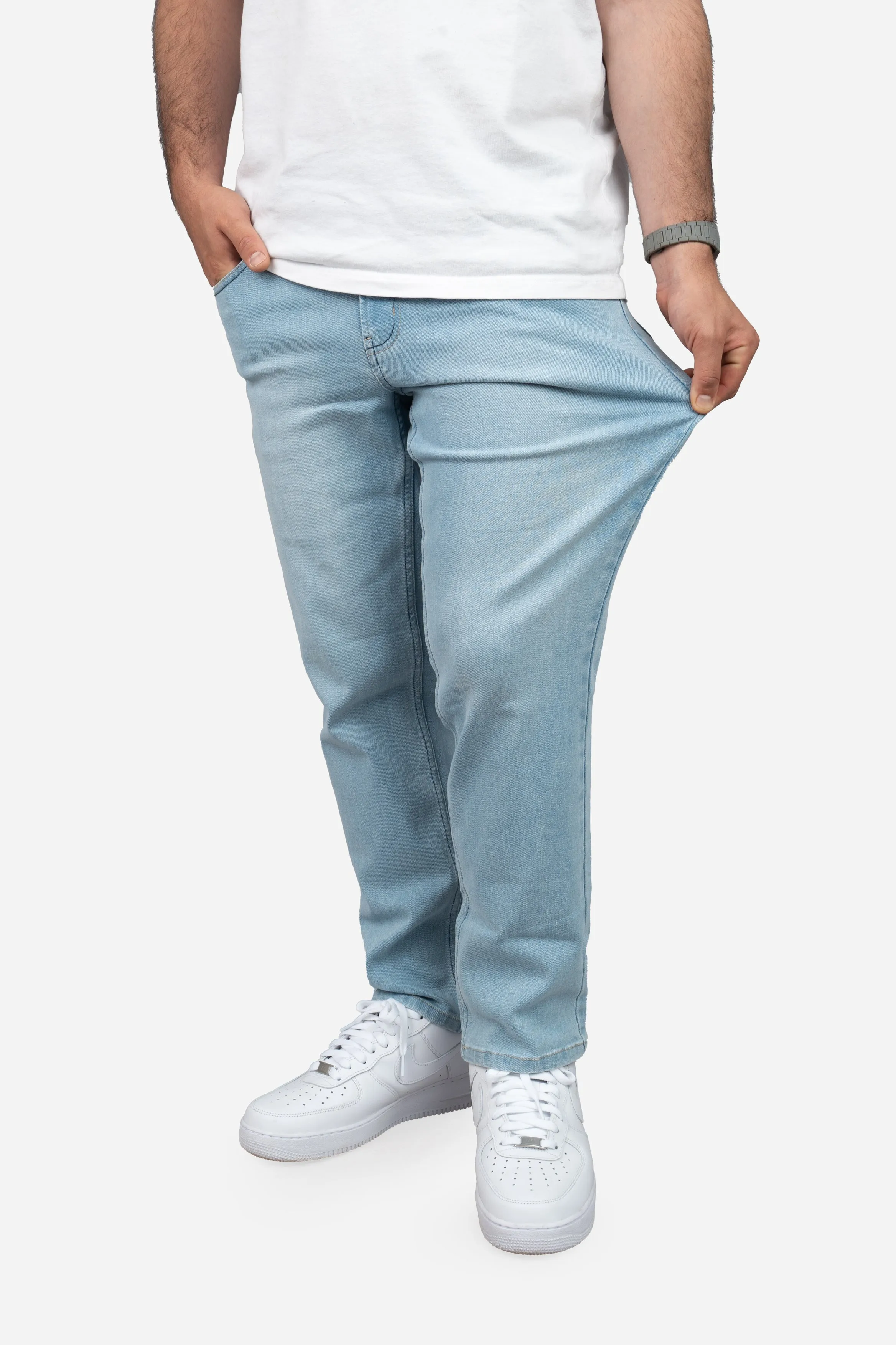 Straight Fit Stretch Jeans Light Wash sold by Under 510 product image thumbnail 2