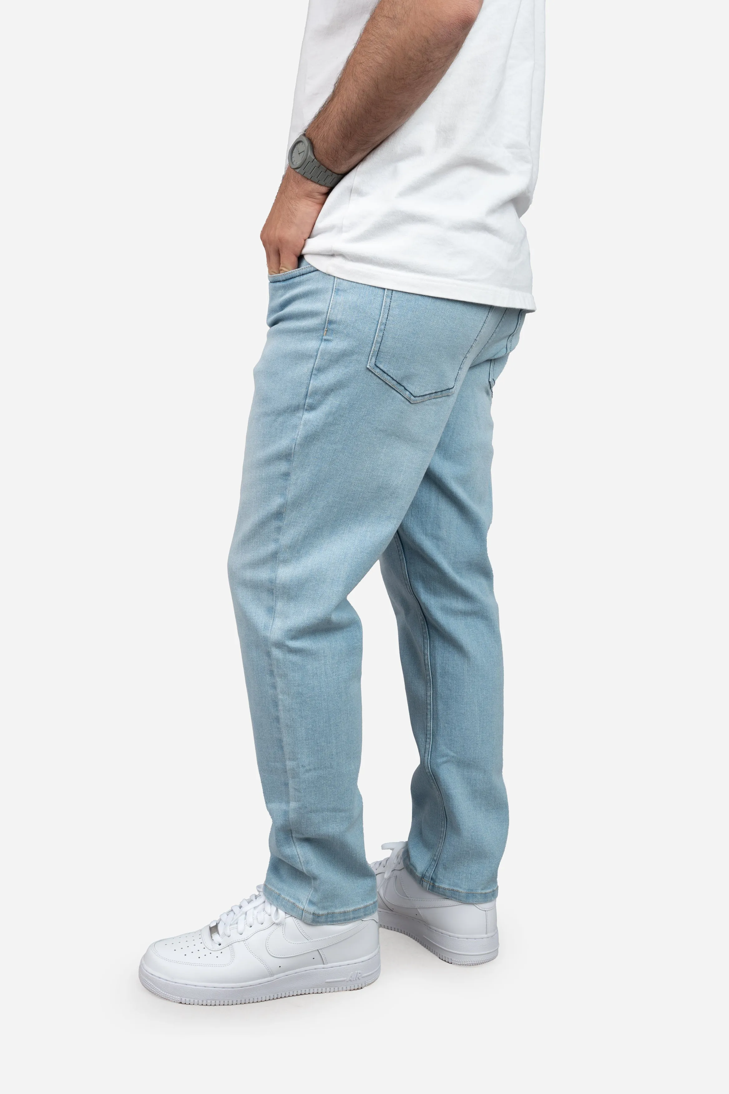 Straight Fit Stretch Jeans Light Wash sold by Under 510 product image thumbnail 5