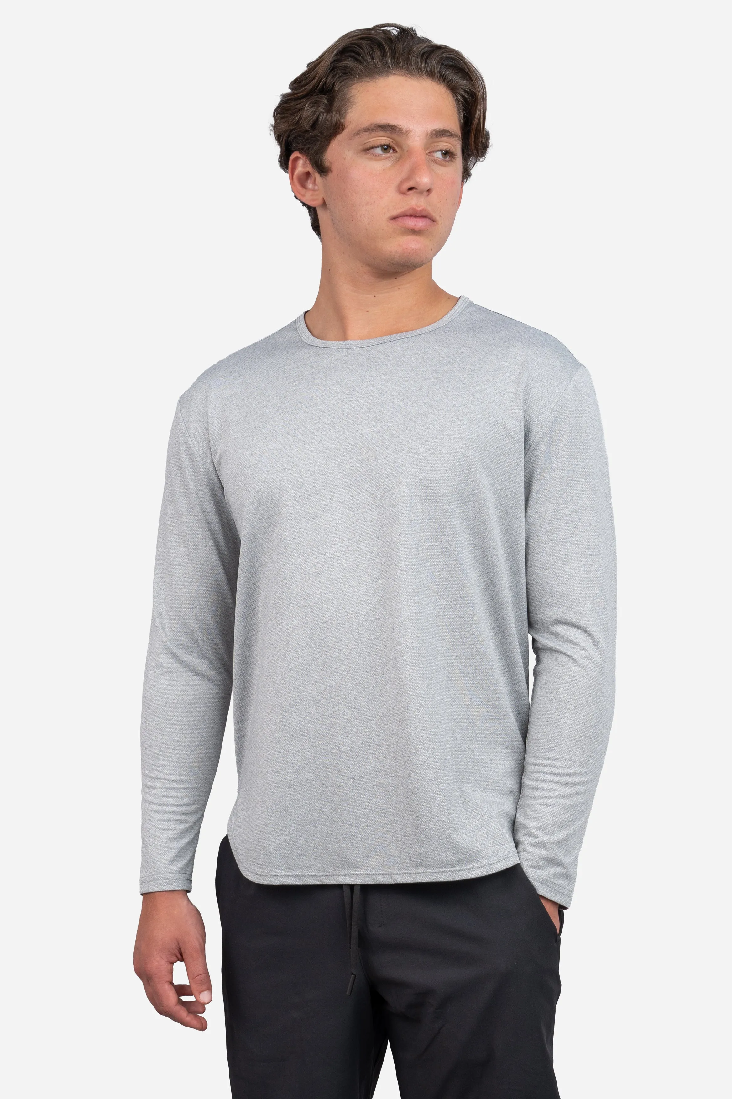 Long Sleeve Running T-Shirt Light Gray sold by Under 510