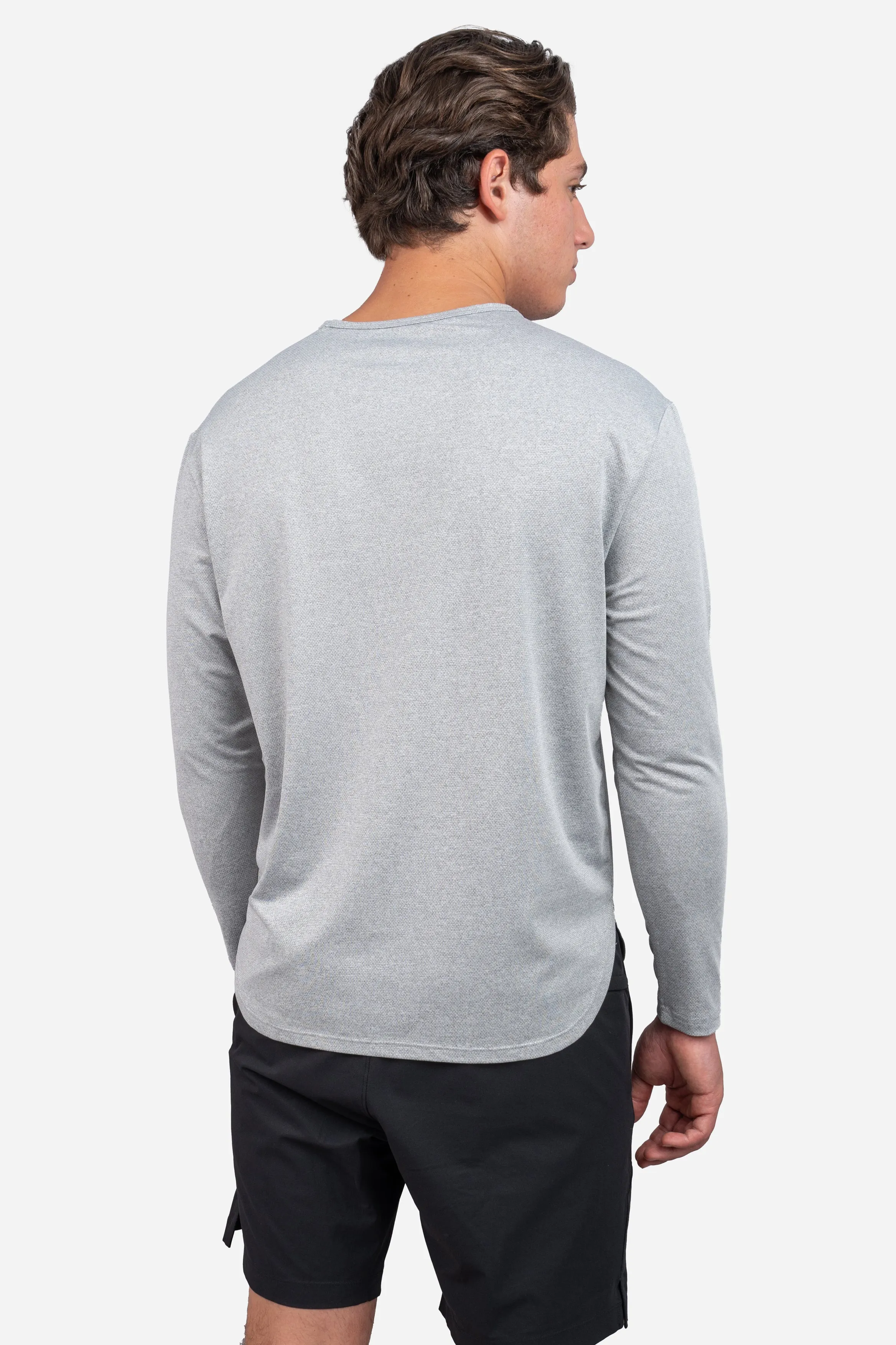 Long Sleeve Running T-Shirt Light Gray sold by Under 510 product image thumbnail 3