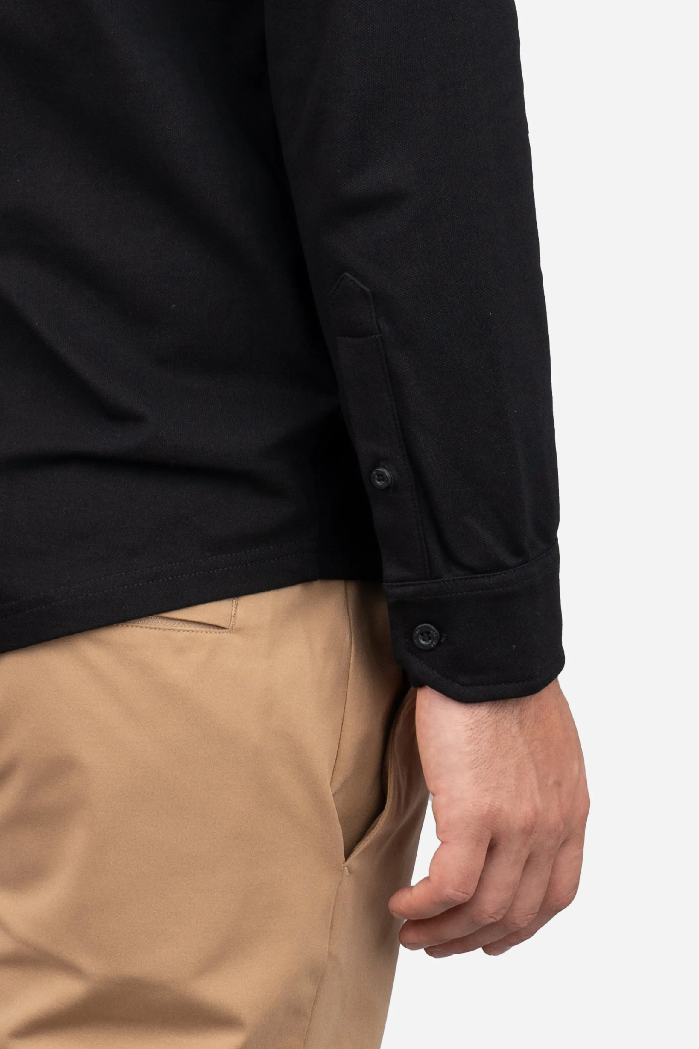 Performance Pique Button Down Shirt Black sold by Under 510 product image thumbnail 3