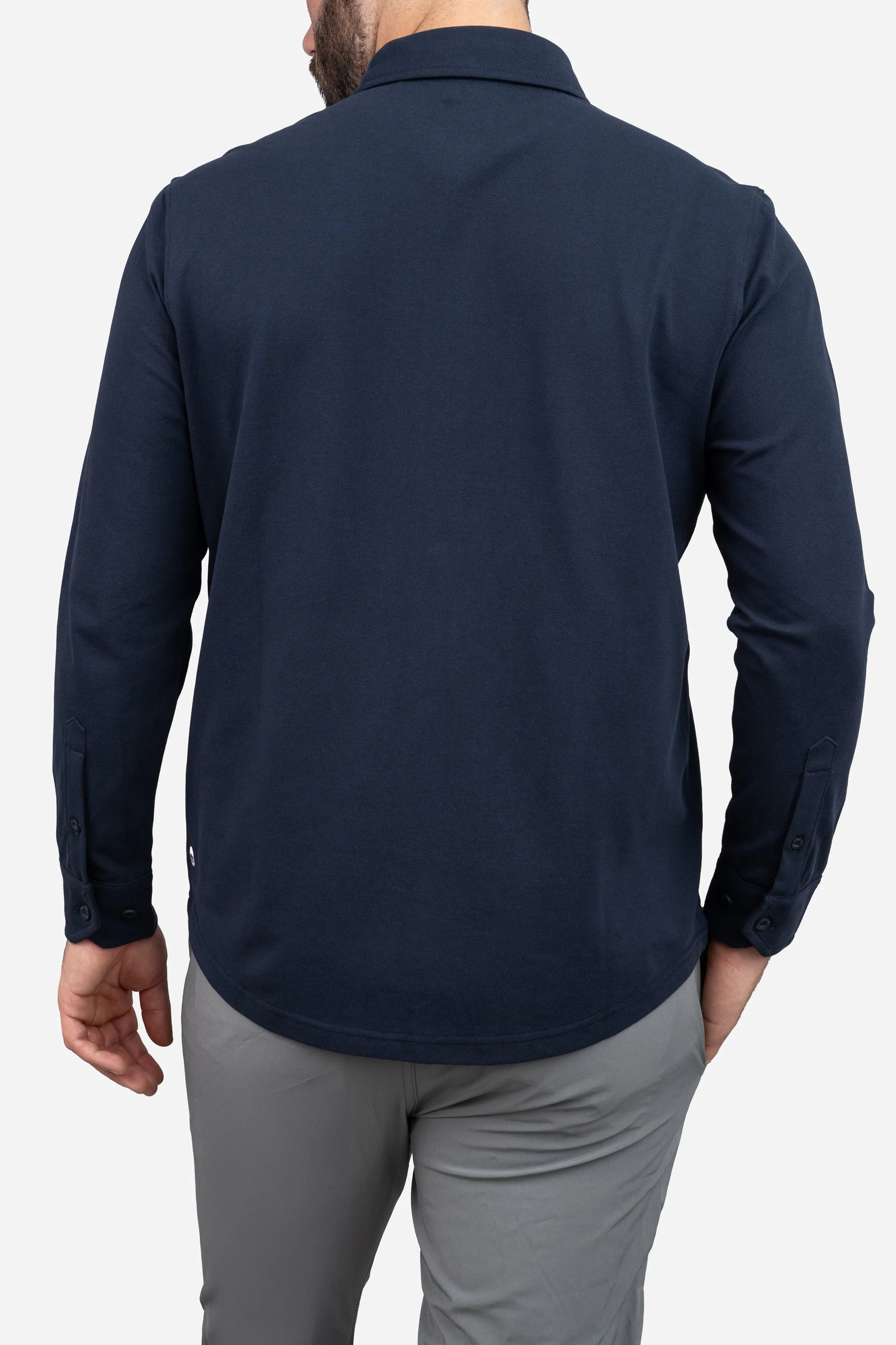 Performance Pique Button Down Shirt Navy sold by Under 510 product image thumbnail 2