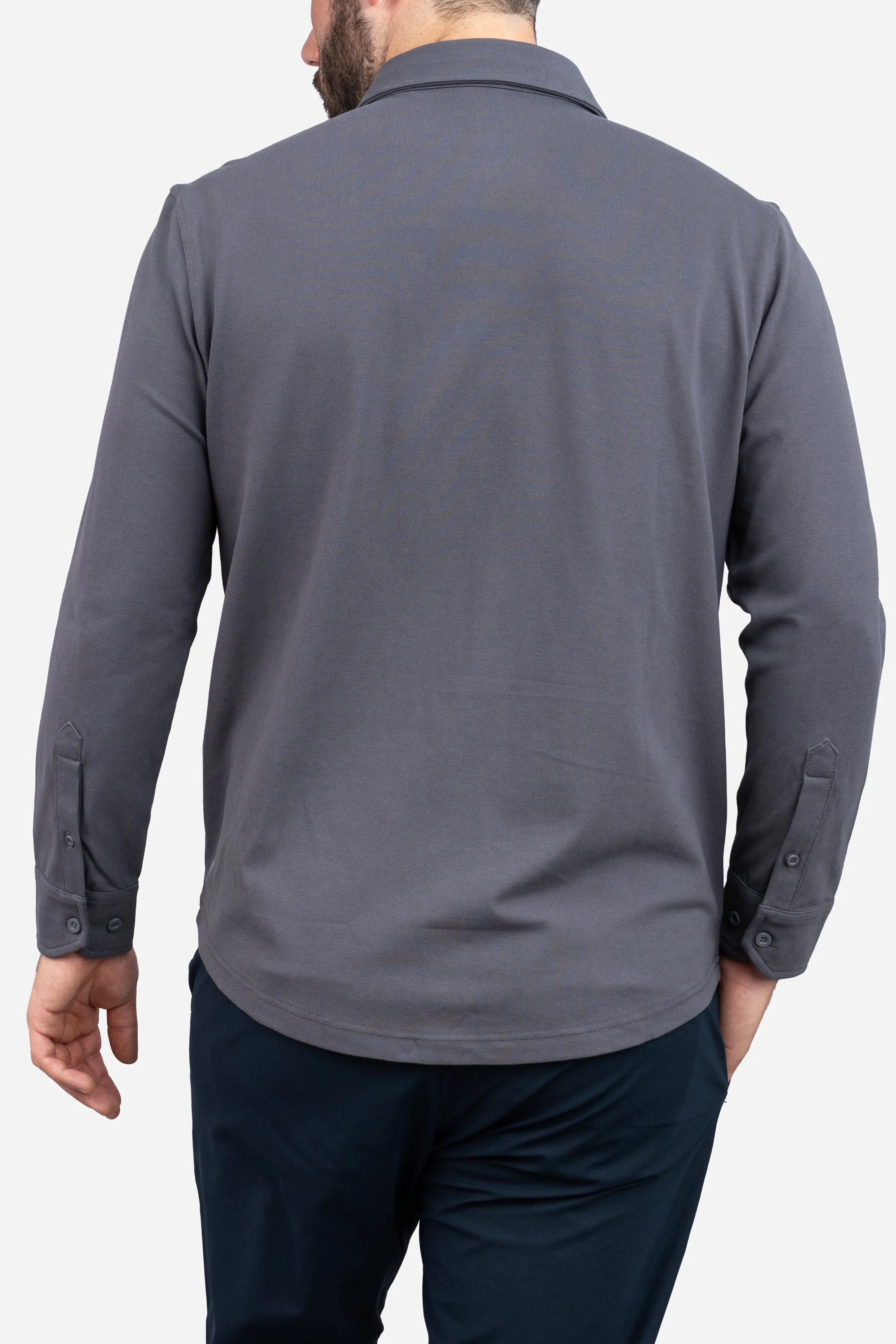 Performance Pique Button Down Shirt Charcoal sold by Under 510 product image thumbnail 2