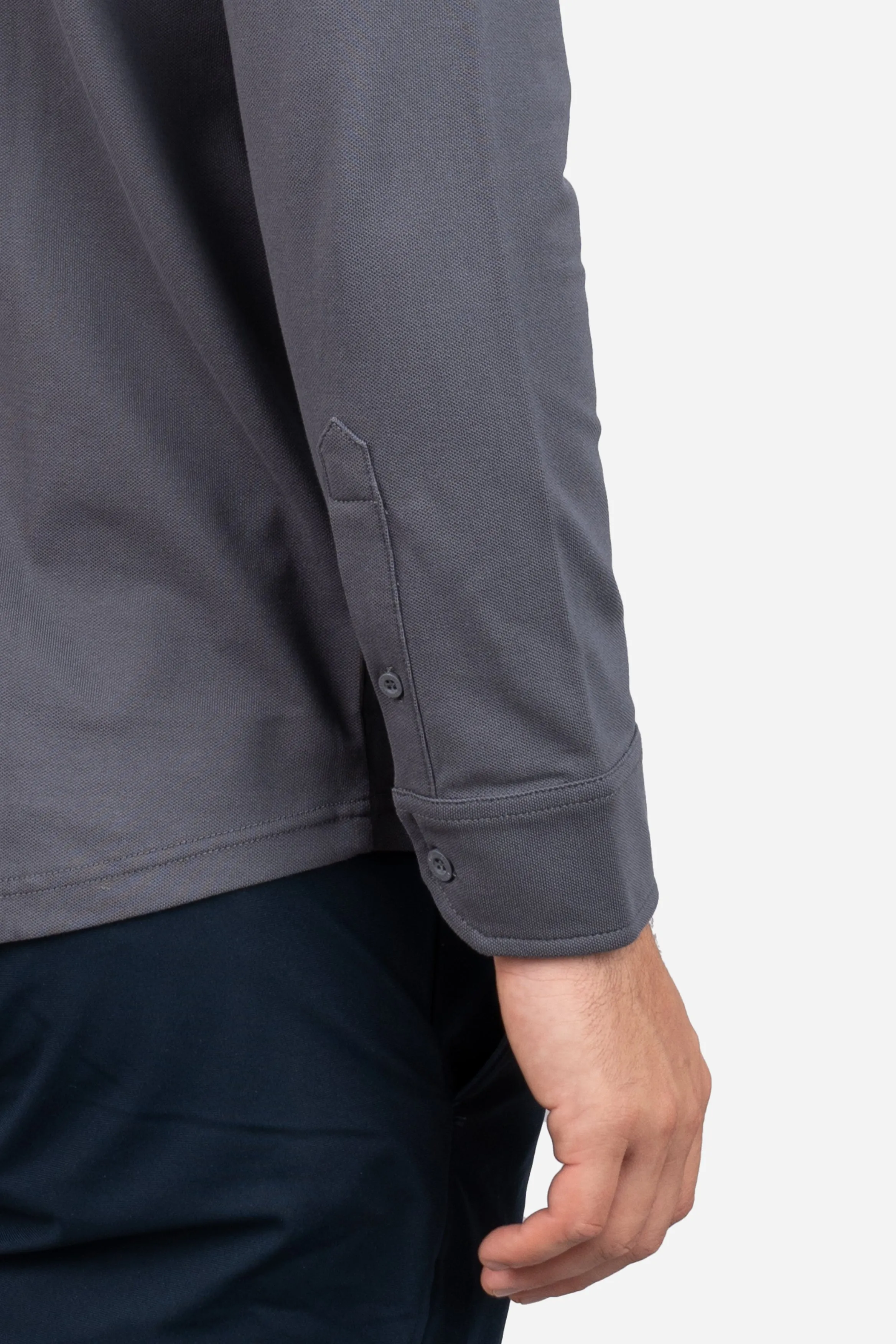 Performance Pique Button Down Shirt Charcoal sold by Under 510 product image thumbnail 3