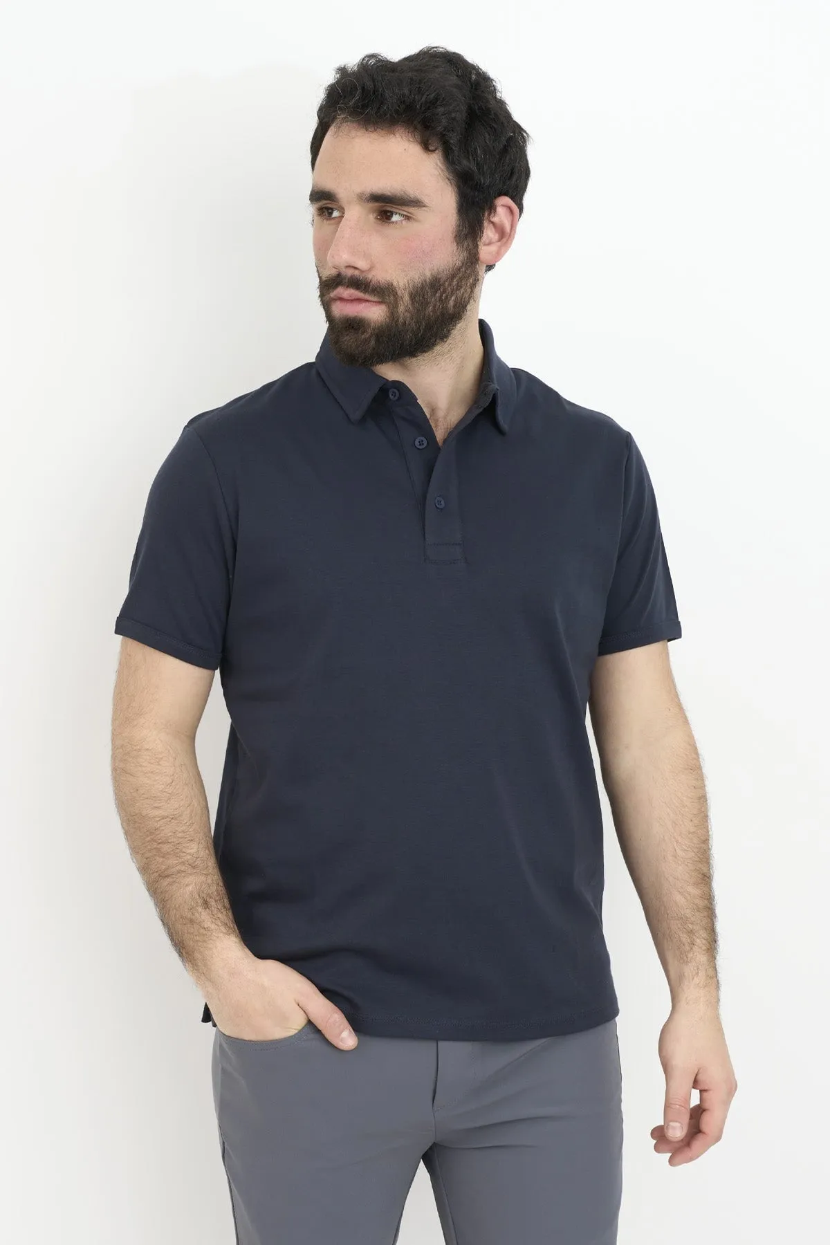 Pima Cool Touch Polo Navy sold by Under 510
