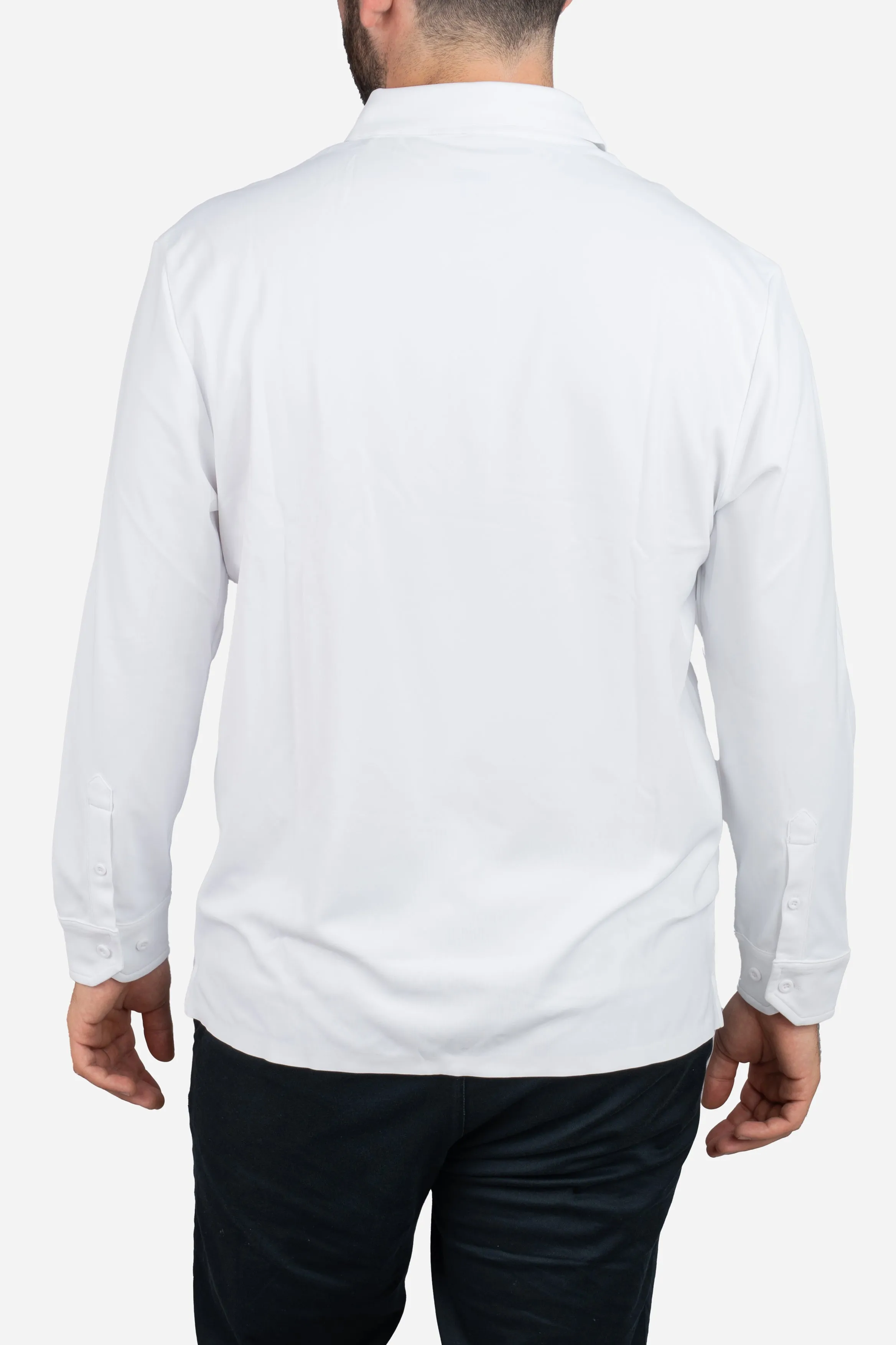 Long Sleeve Tech Polo White sold by Under 510 product image thumbnail 3