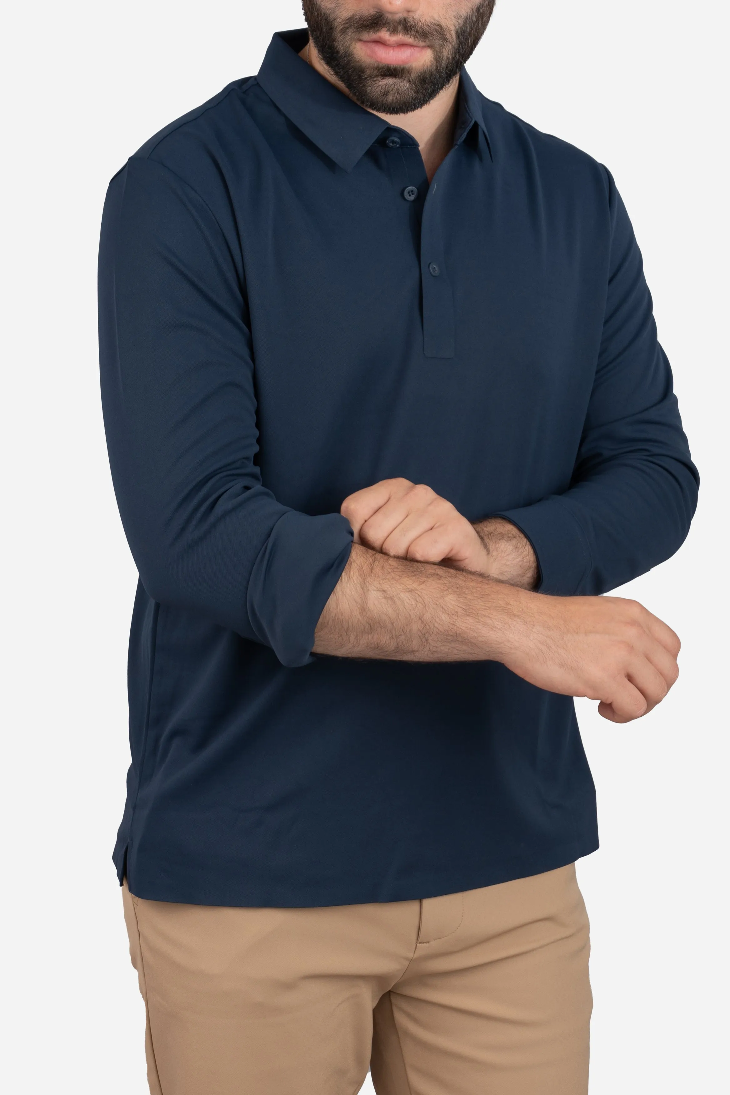Long Sleeve Tech Polo Navy sold by Under 510 product image thumbnail 2