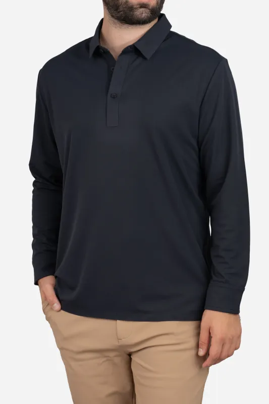 Long Sleeve Tech Polo Black sold by Under 510