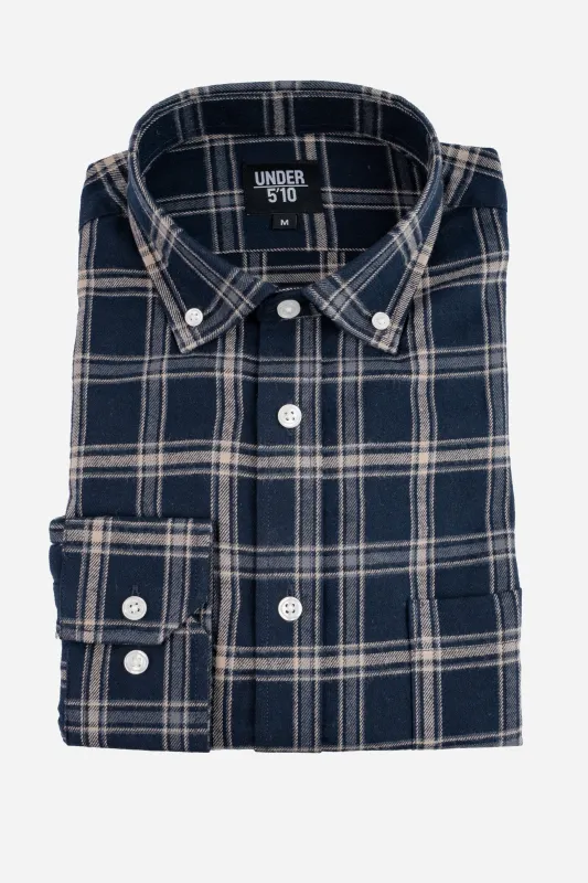 Flannel Button Down Shirt Navy sold by Under 510