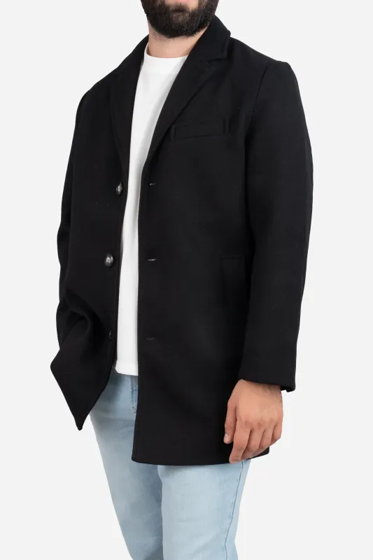 Wool Overcoat Black sold by Under 510