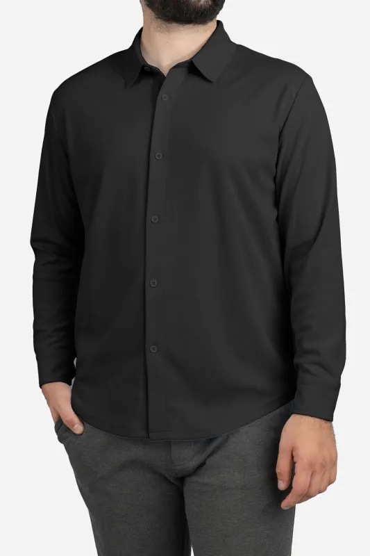 Tech Button Down Shirt Black sold by Under 510