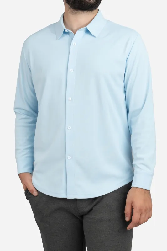 Tech Button Down Shirt Light Blue sold by Under 510