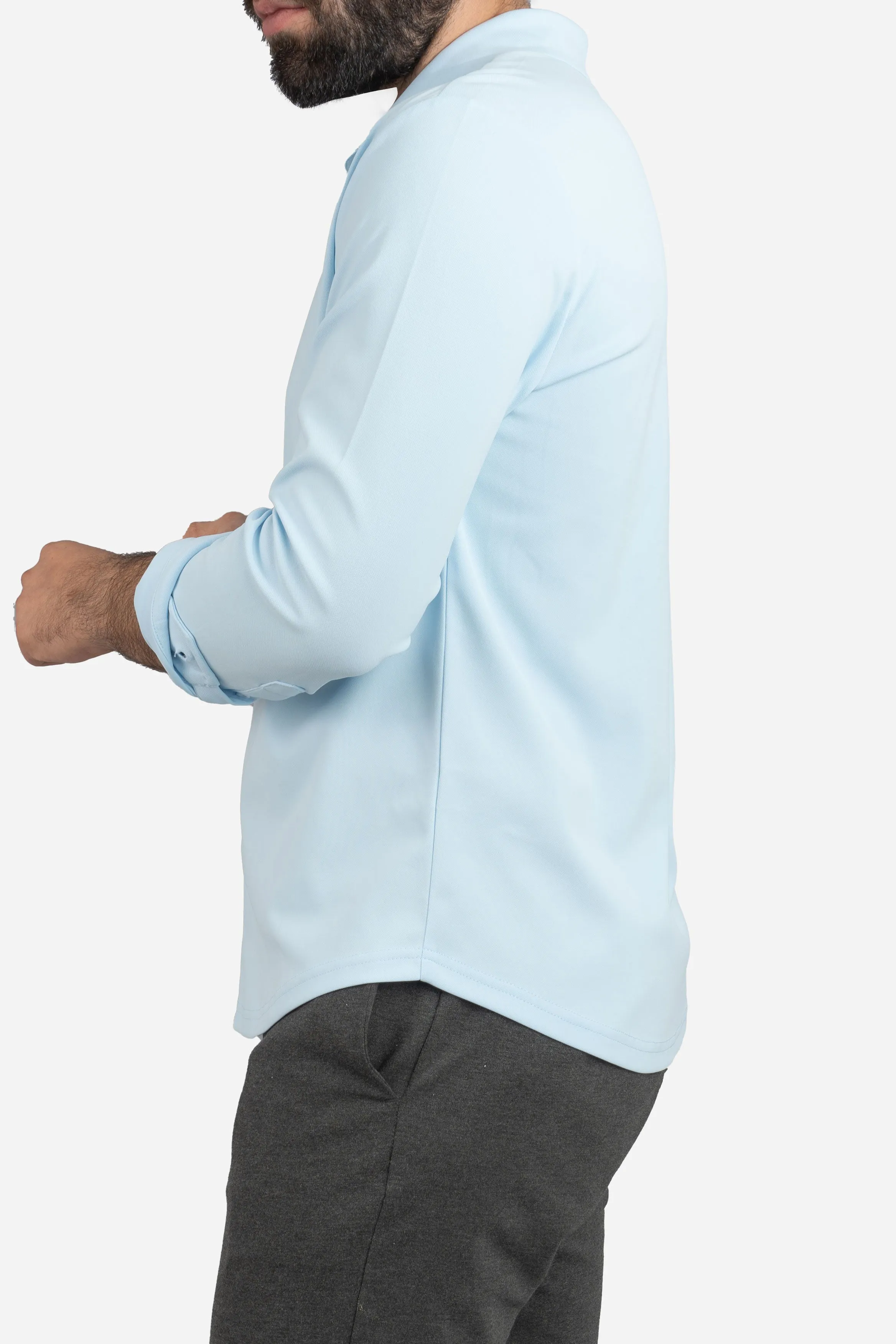 Tech Button Down Shirt Light Blue sold by Under 510 product image thumbnail 4