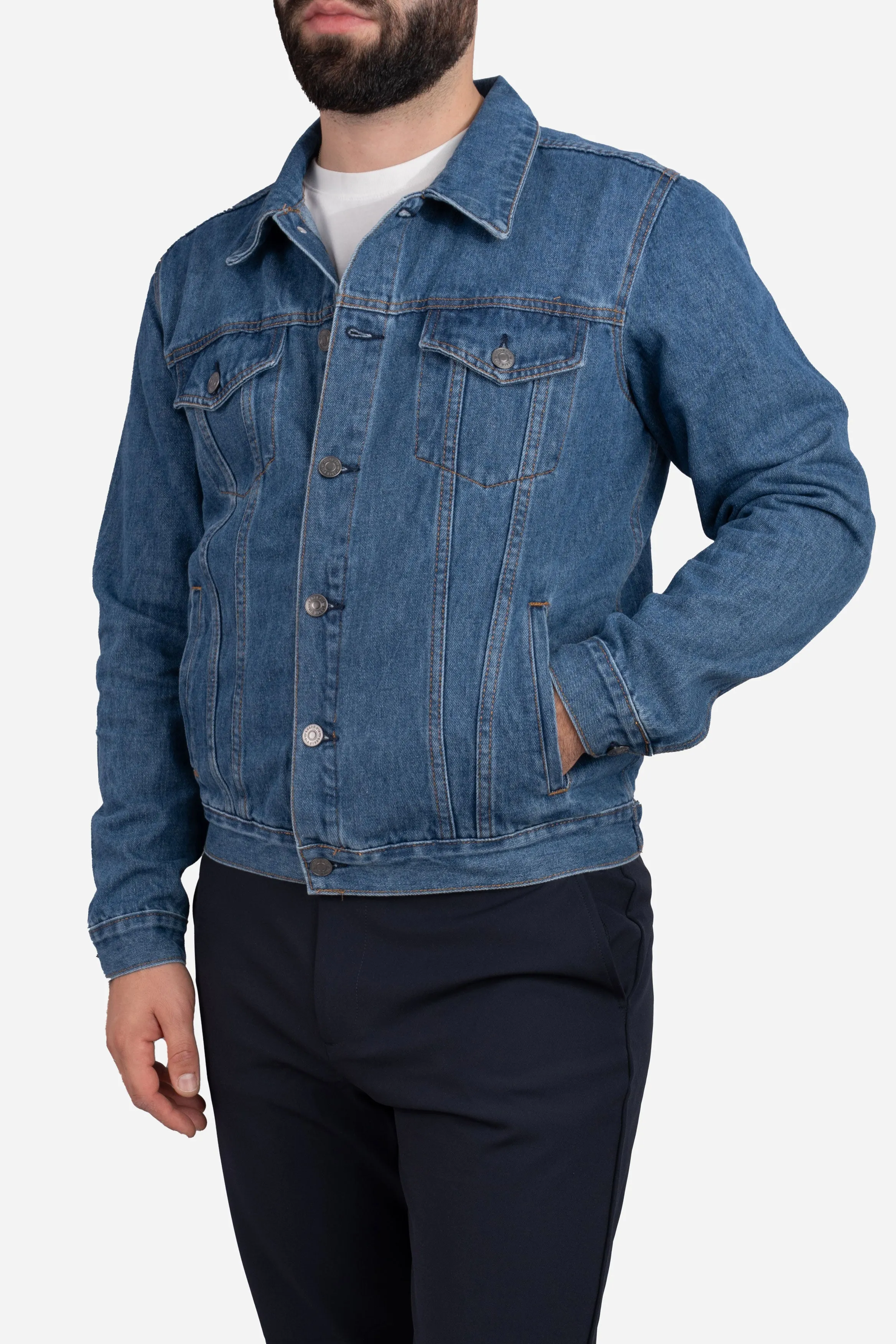 Denim Jacket Medium Wash sold by Under 510 product image thumbnail 5