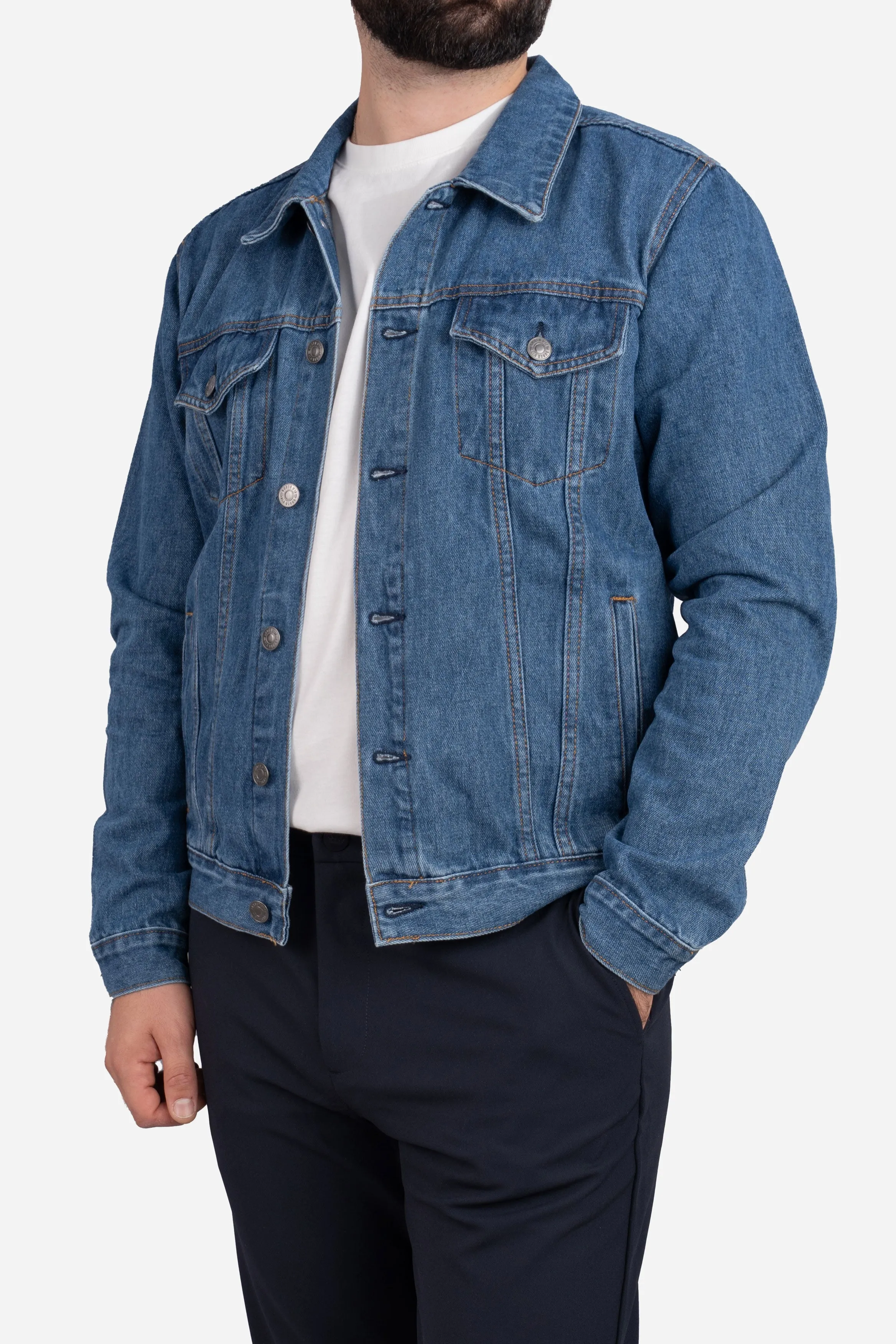 Denim Jacket Medium Wash sold by Under 510 product image thumbnail 4