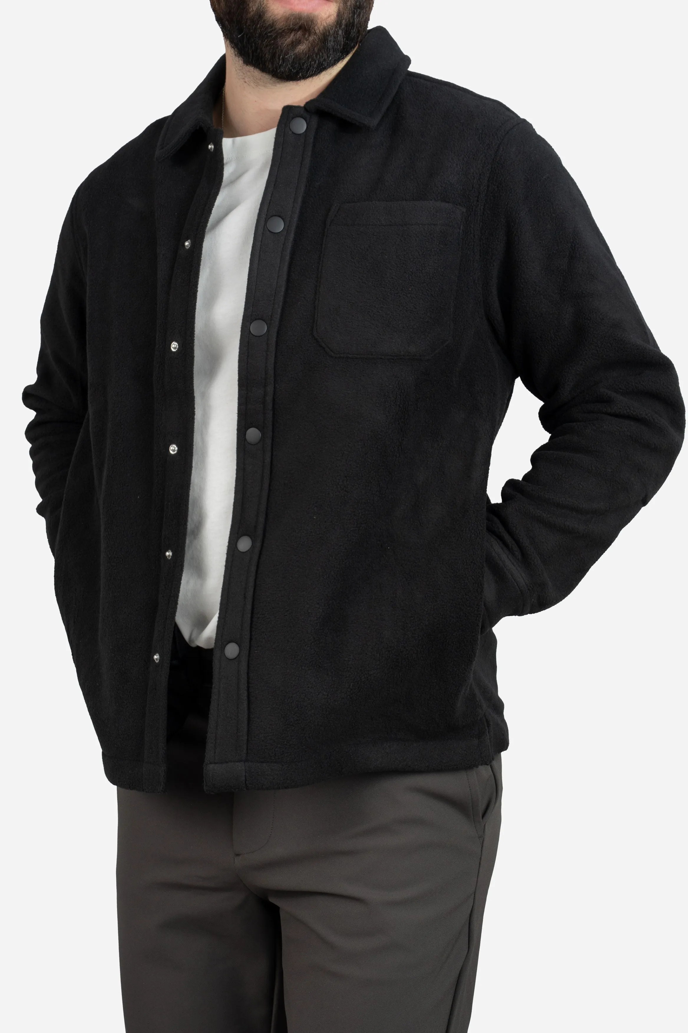 Fleece Overshirt Black sold by Under 510 product image thumbnail 3