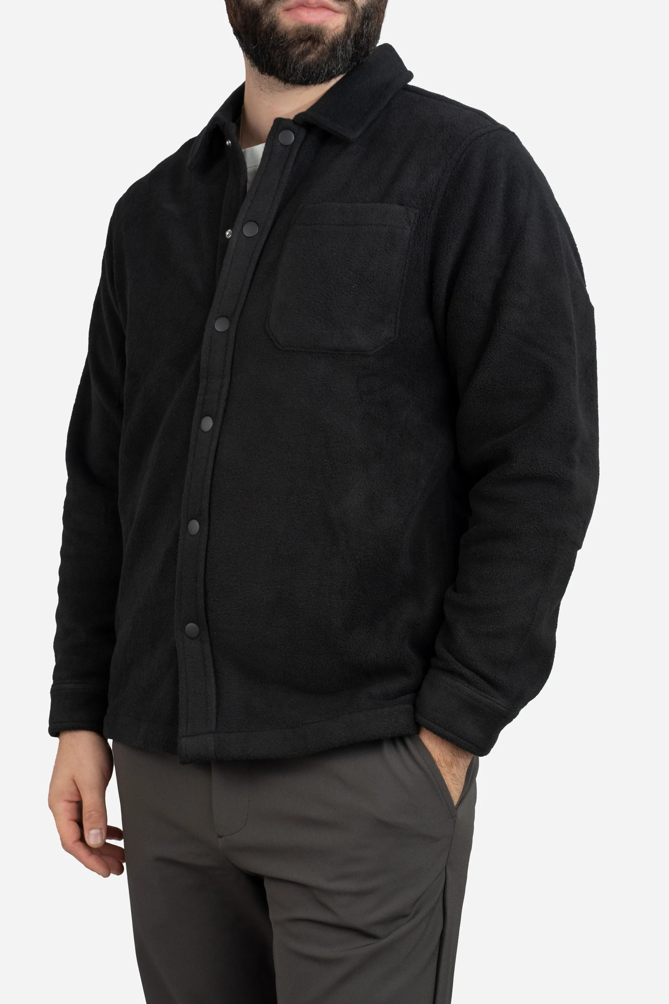 Fleece Overshirt Black sold by Under 510 product image thumbnail 5