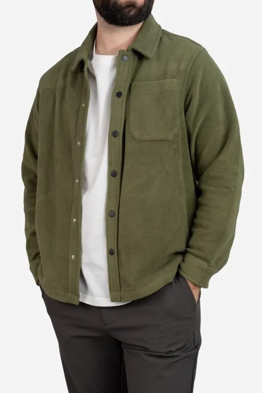 Fleece Overshirt Olive sold by Under 510