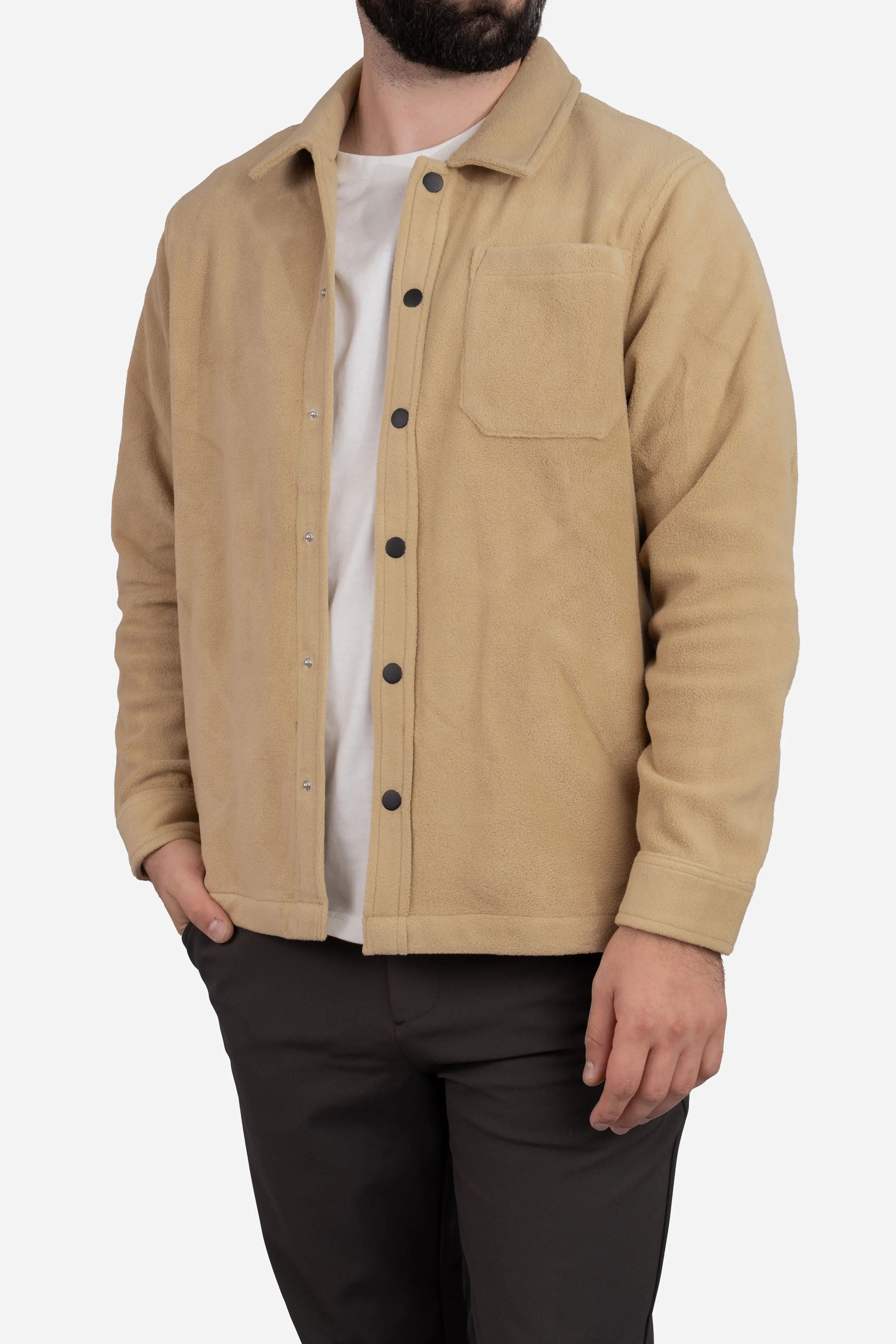 Fleece Overshirt Tan sold by Under 510