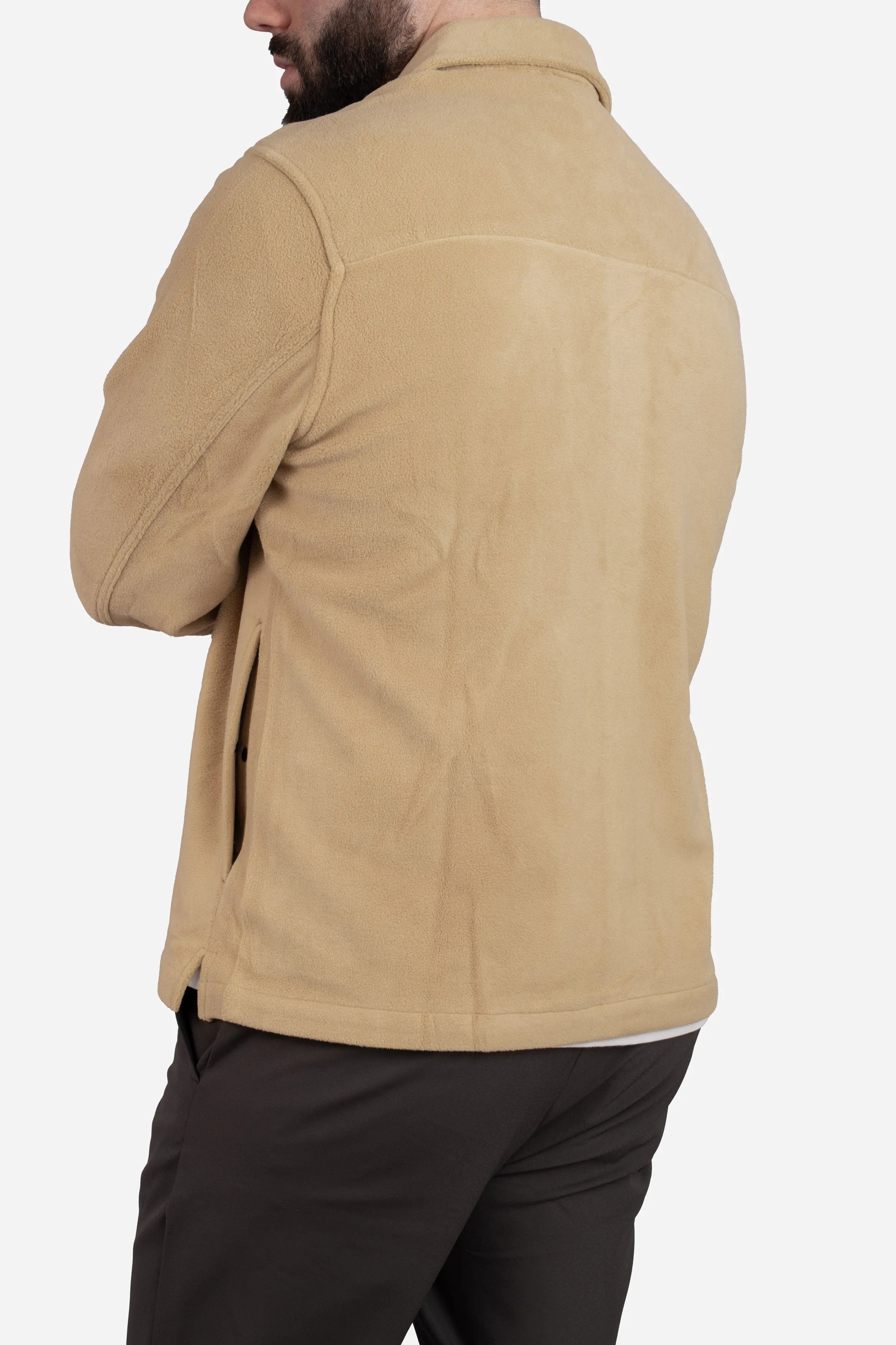 Fleece Overshirt Tan sold by Under 510 product image thumbnail 4