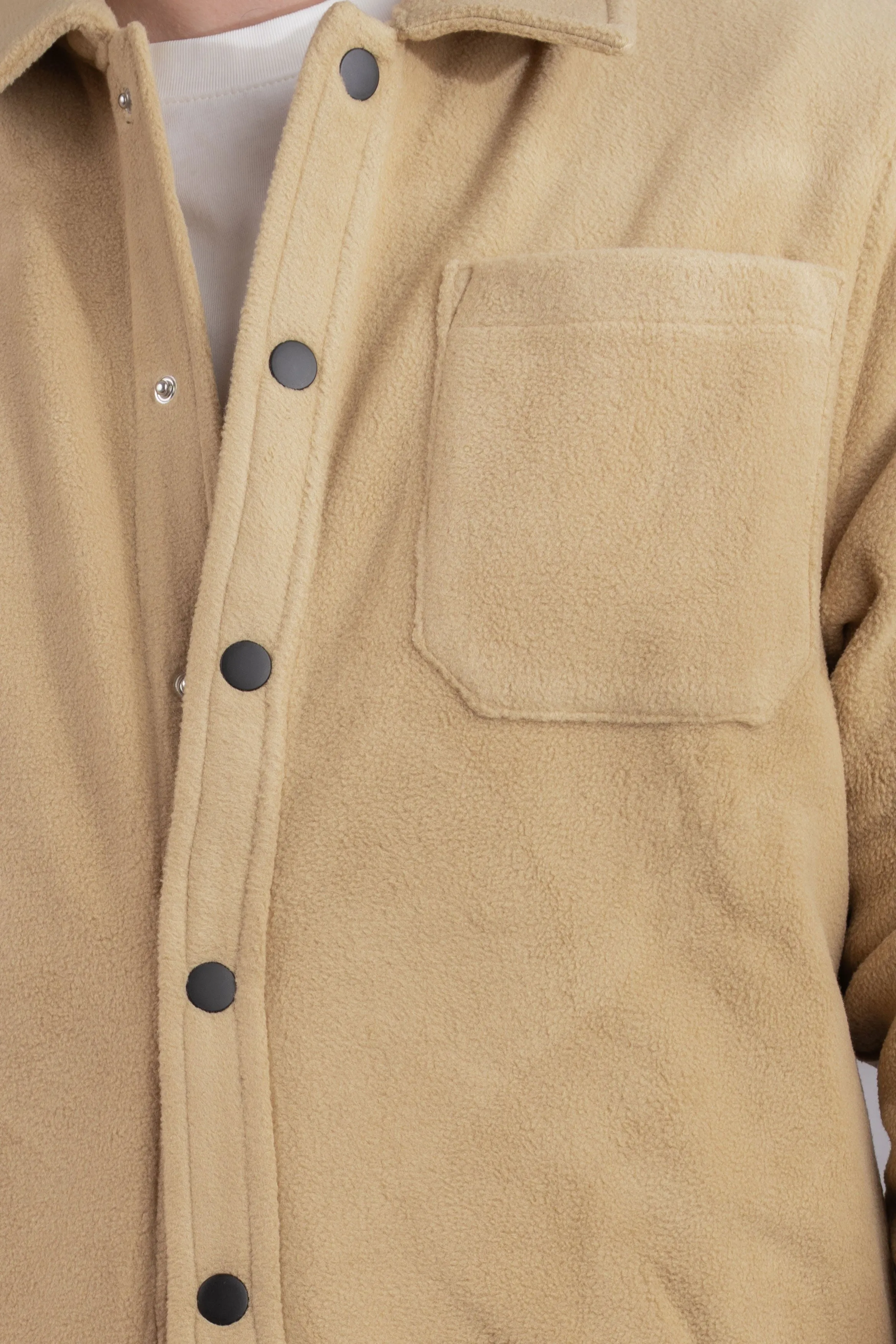 Fleece Overshirt Tan sold by Under 510 product image thumbnail 3