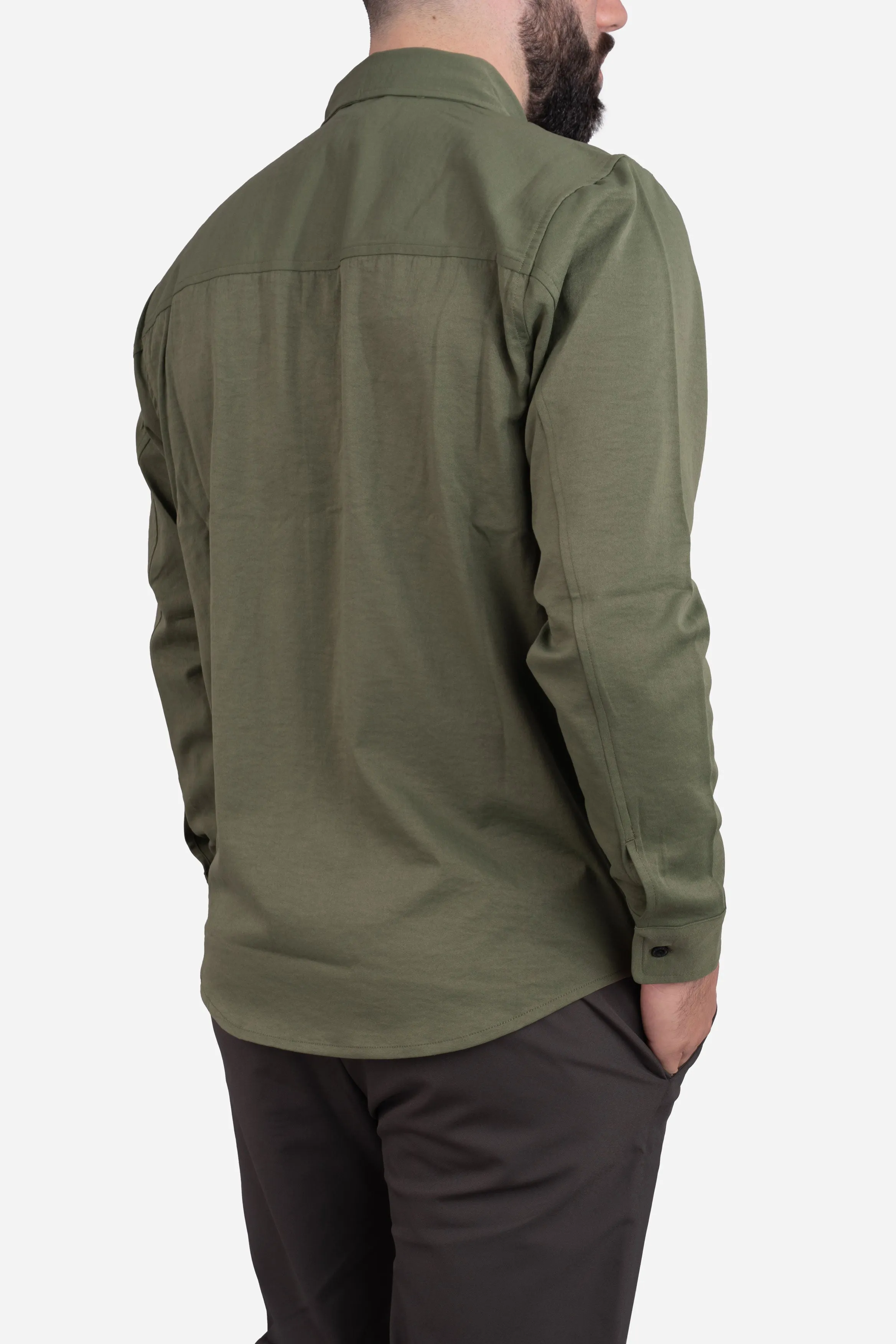 Roam Stonewash Button Down Shirt Army Green sold by Under 510 product image thumbnail 2