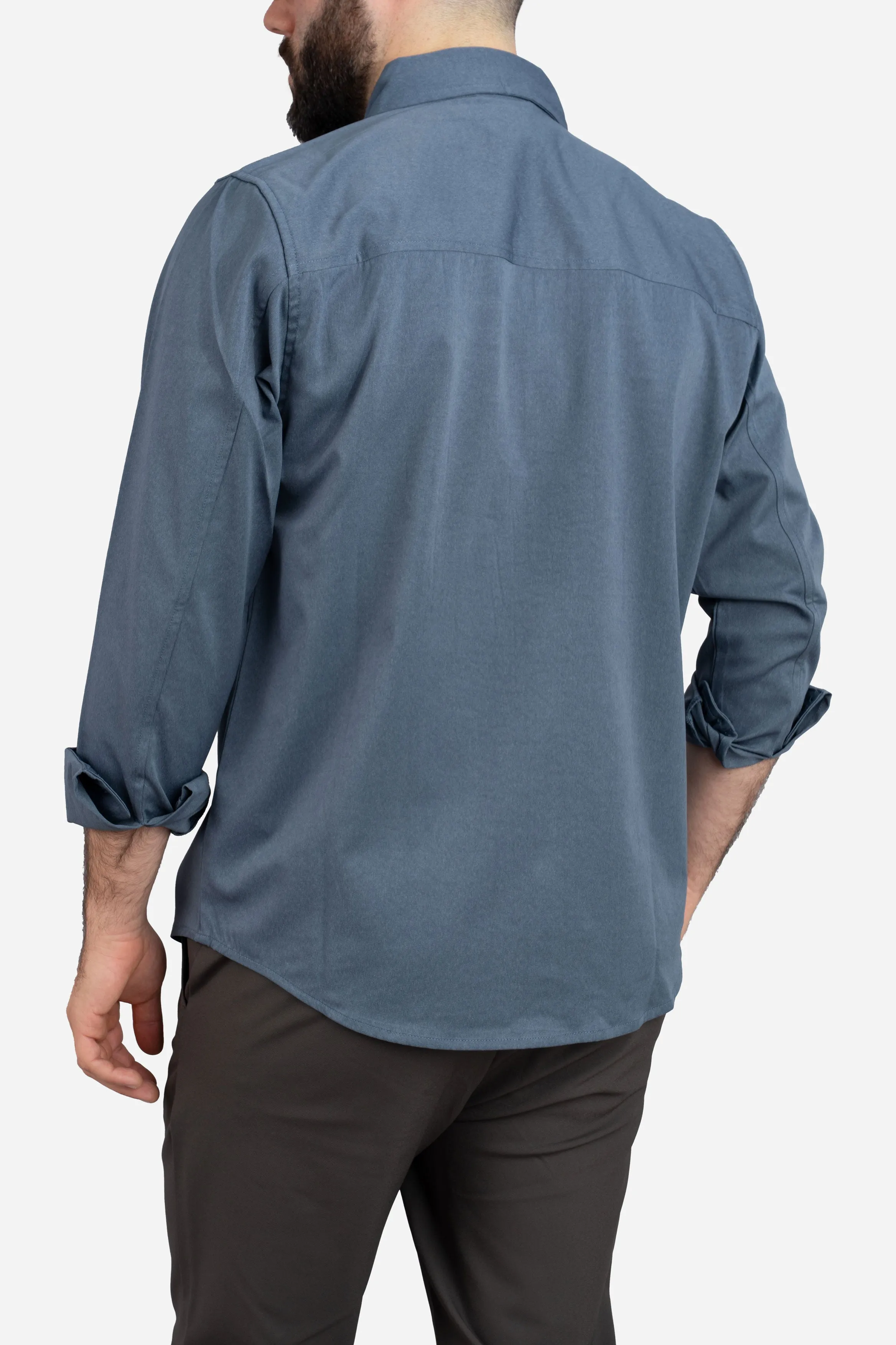 Roam Stonewash Button Down Shirt Slate sold by Under 510 product image thumbnail 2
