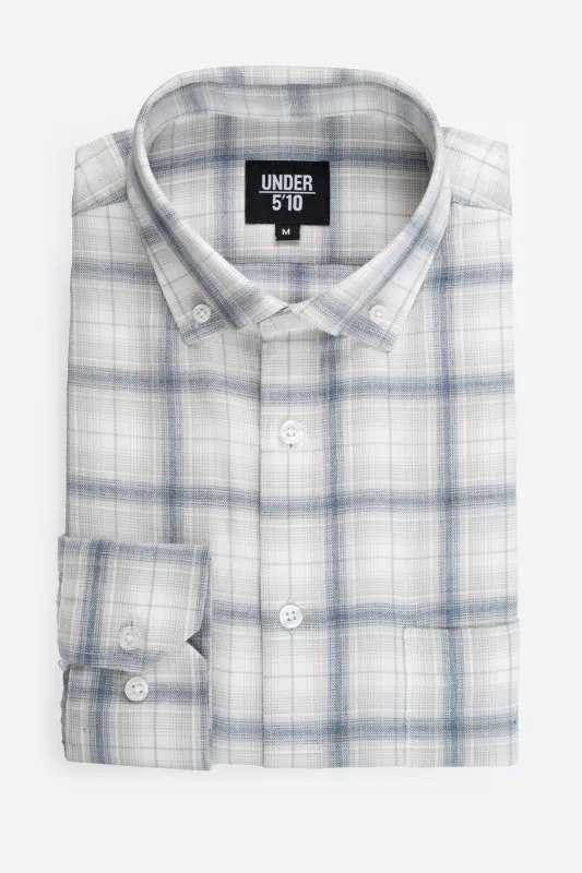 Lightweight Button Down Shirt Gray Plaid made by Under 510