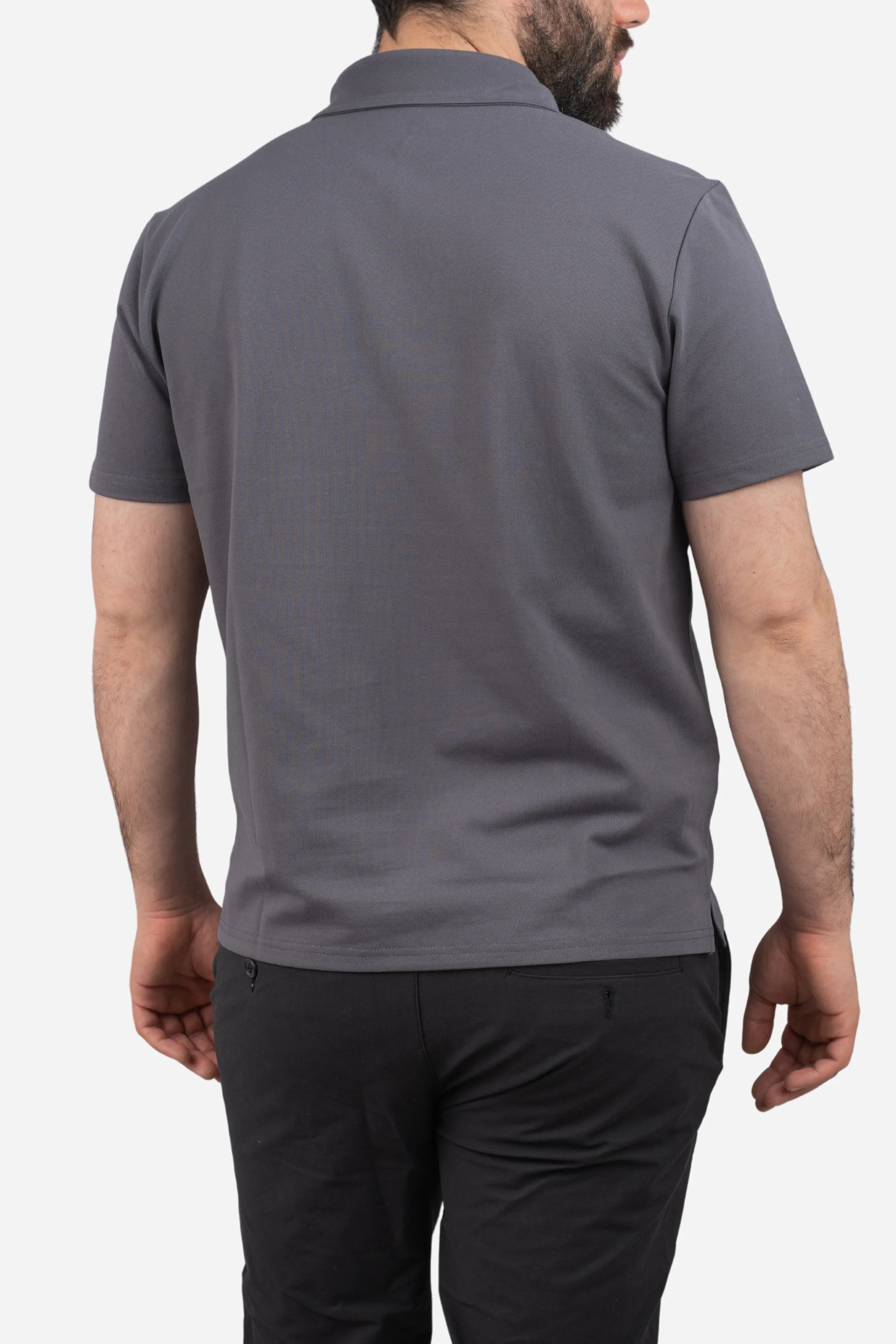 Performance Pique Polo Charcoal sold by Under 510 product image thumbnail 3