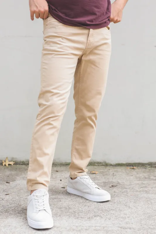 Garment Dyed Twill 5-P Pants Khaki sold by Under 510