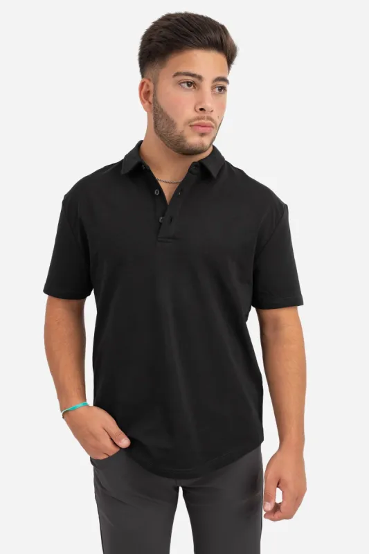 Athletic Blend Polo Black sold by Under 510